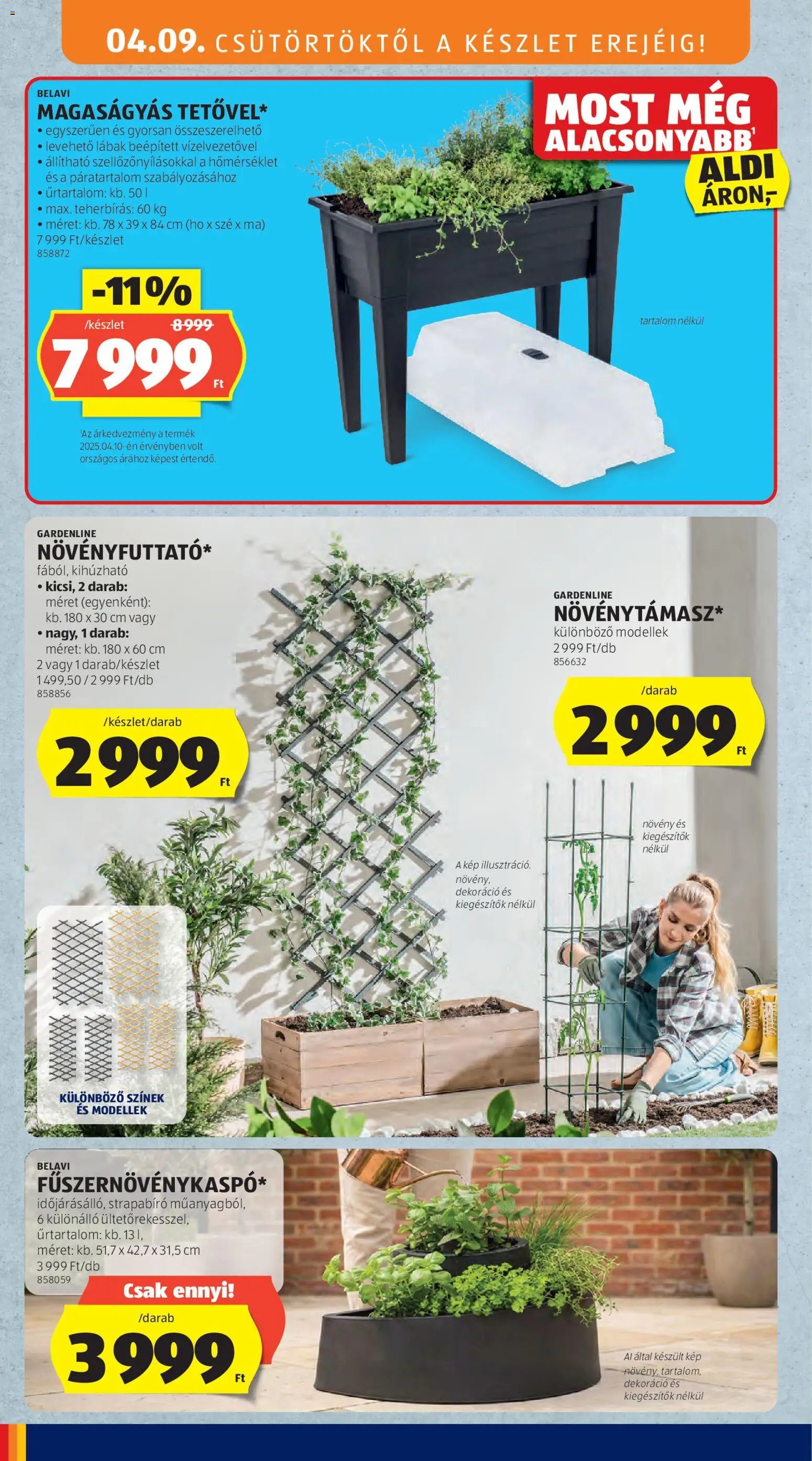 Aldi újság 2026.04.09. Aldi Középső sor termékei (2026-04-09 - 2026-04-15)