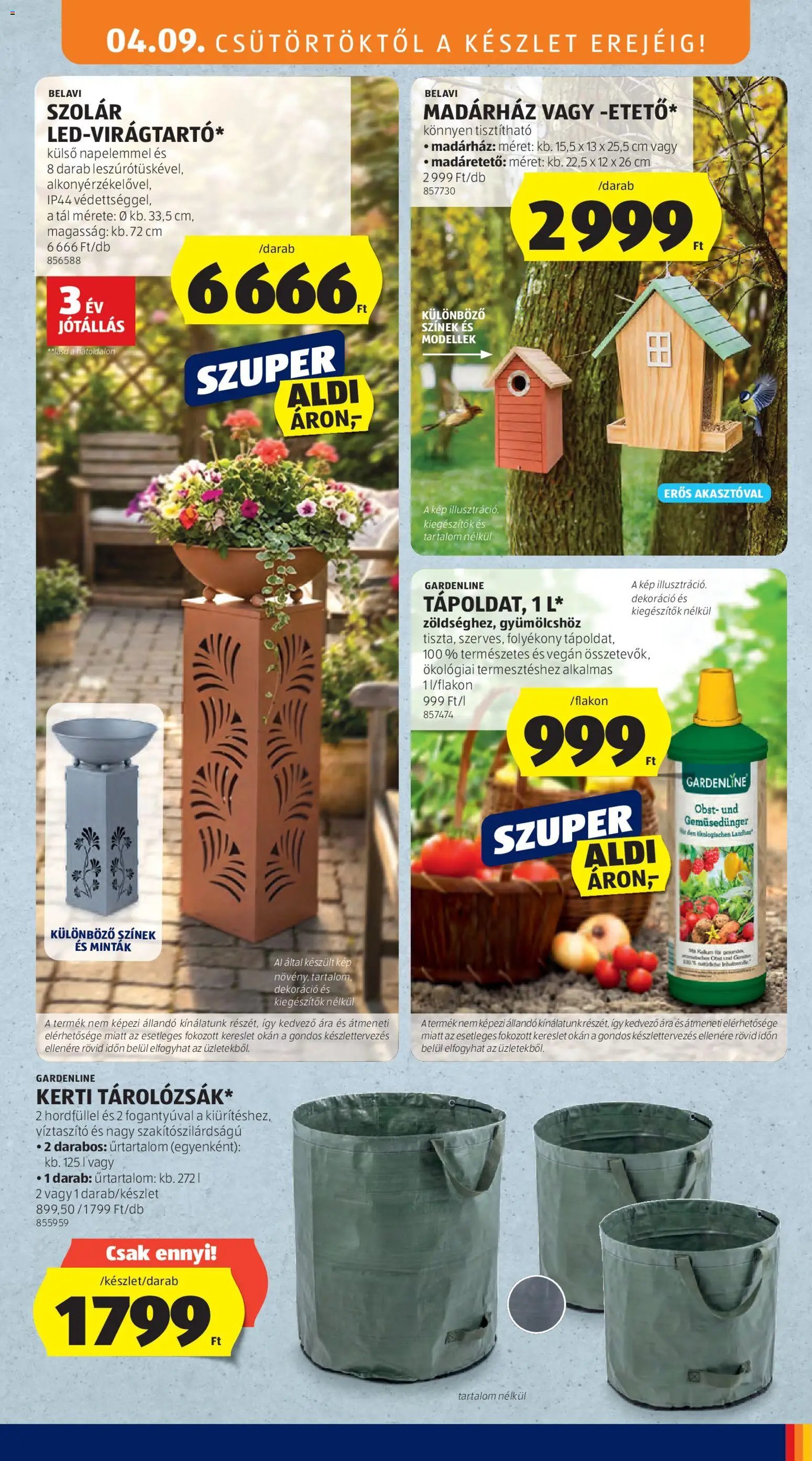 Aldi újság 2026.04.09. Aldi Középső sor termékei (2026-04-09 - 2026-04-15)