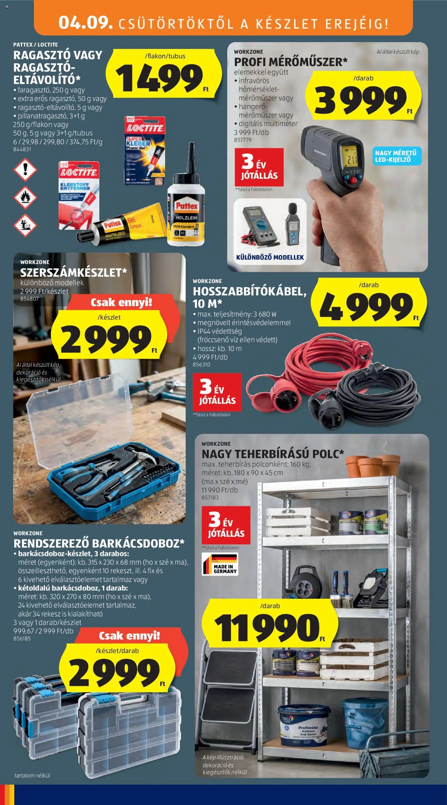 Aldi újság 2026.04.09. Aldi Középső sor termékei (2026-04-09 - 2026-04-15)