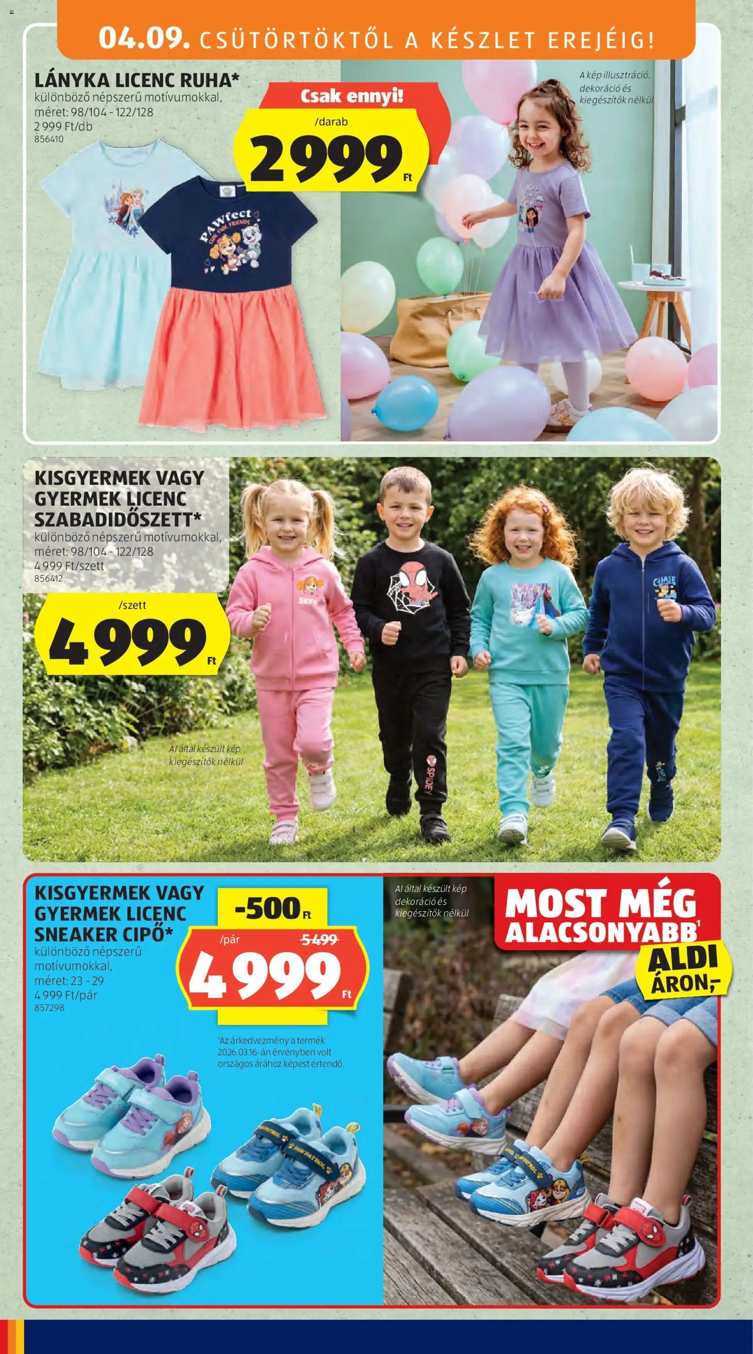 Aldi újság 2026.04.09. Aldi Középső sor termékei (2026-04-09 - 2026-04-15)