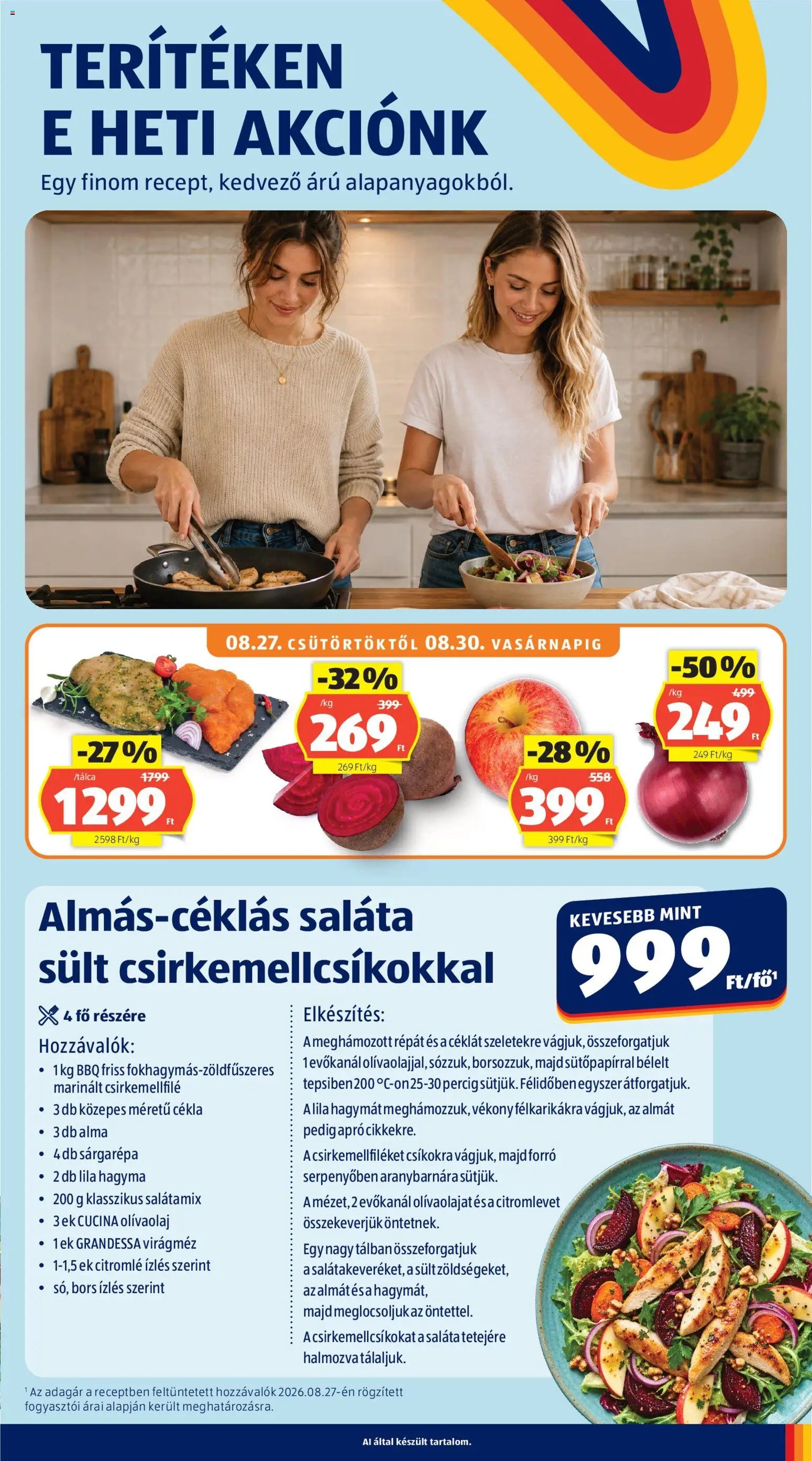 Aldi újság 2026.08.27. Aldi akciós újság
