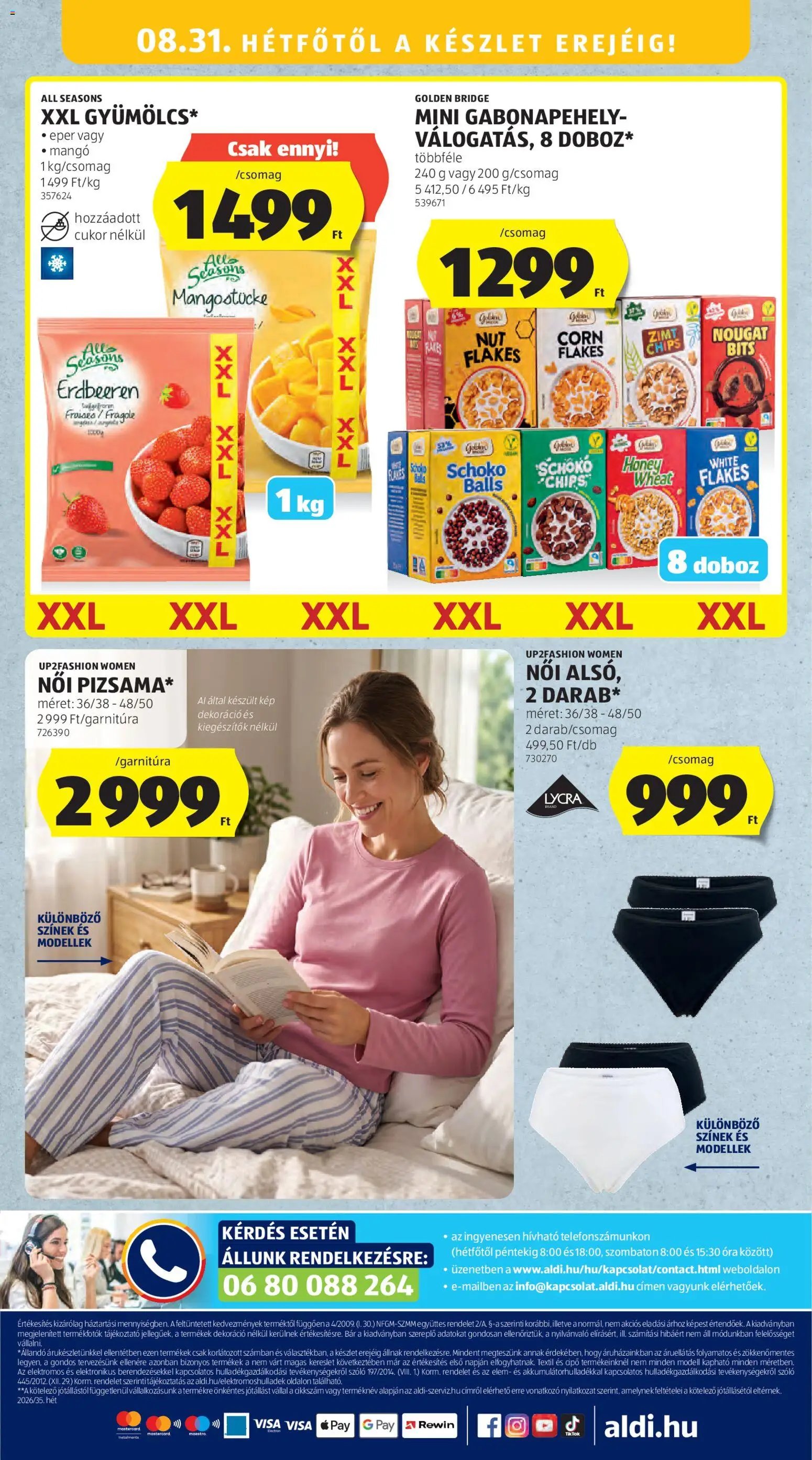 Aldi újság 2026.08.27. Aldi akciós újság