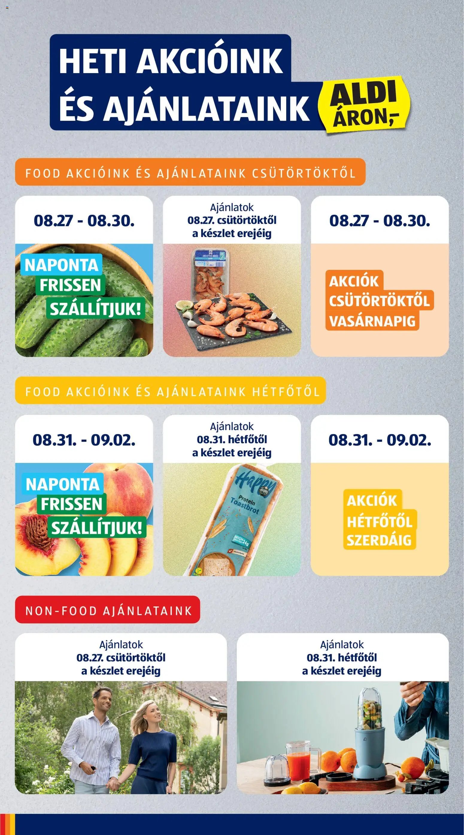 Aldi újság 2026.08.27. Aldi akciós újság