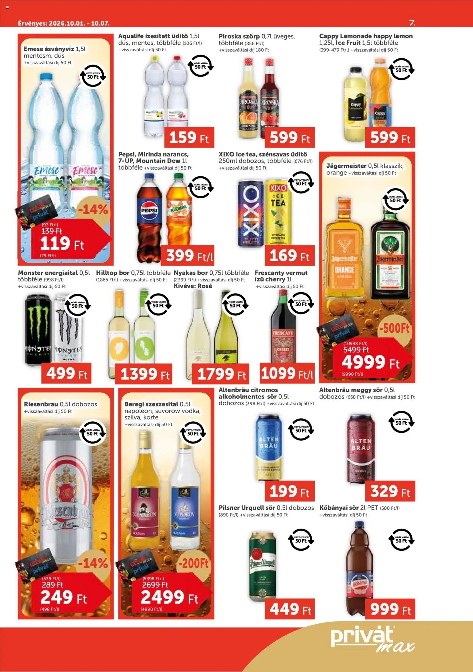 PRIVÁT újság 2026.10.01. PRIVÁT Aktuális szórólap MAX