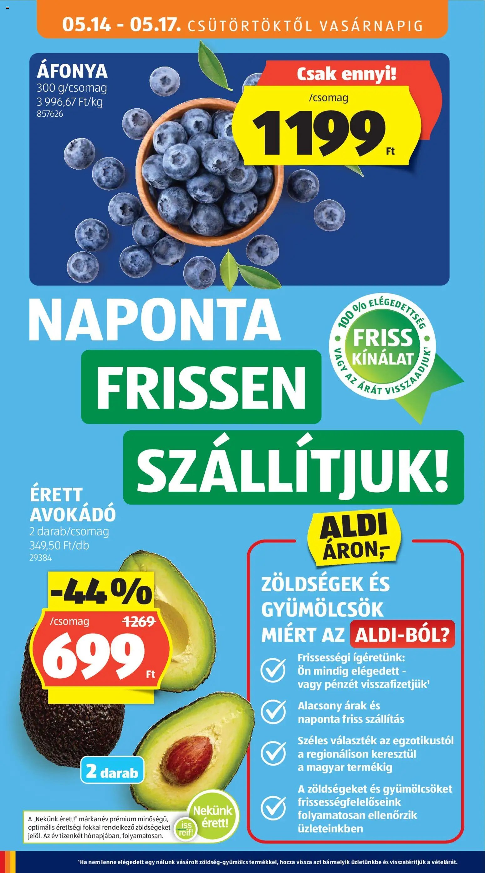 Aldi újság 2026.05.14. Aldi akciós újság (2026-05-14 - 2026-05-20)