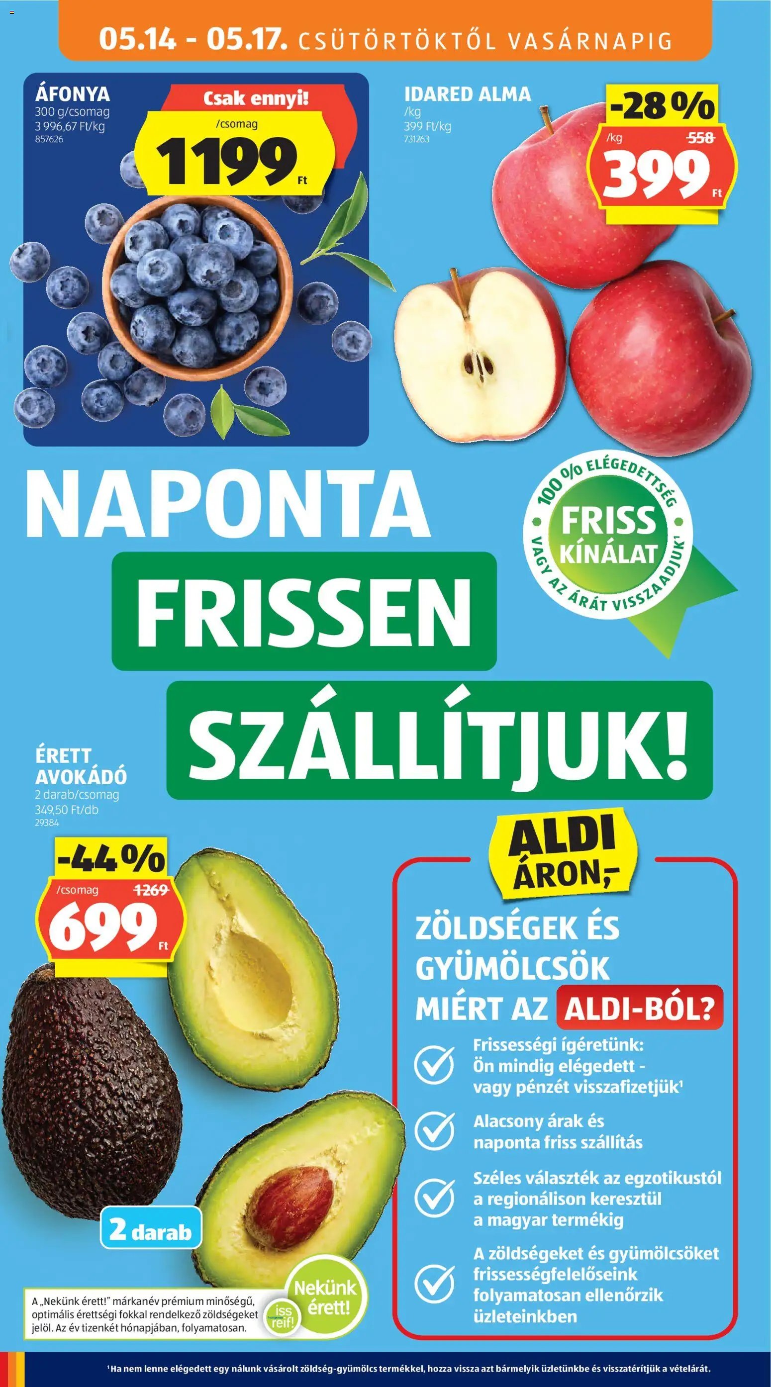 Aldi újság 2026.05.14. Aldi akciós újság (2026-05-14 - 2026-05-20)