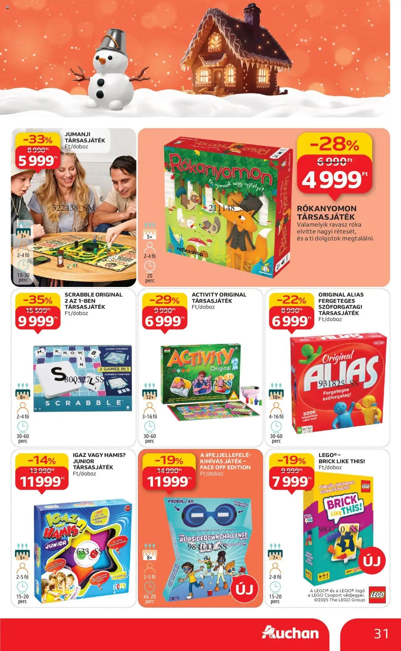 Auchan újság 2025.10.24. Karácsonyi játék (2025-10-24 - 2025-11-26)