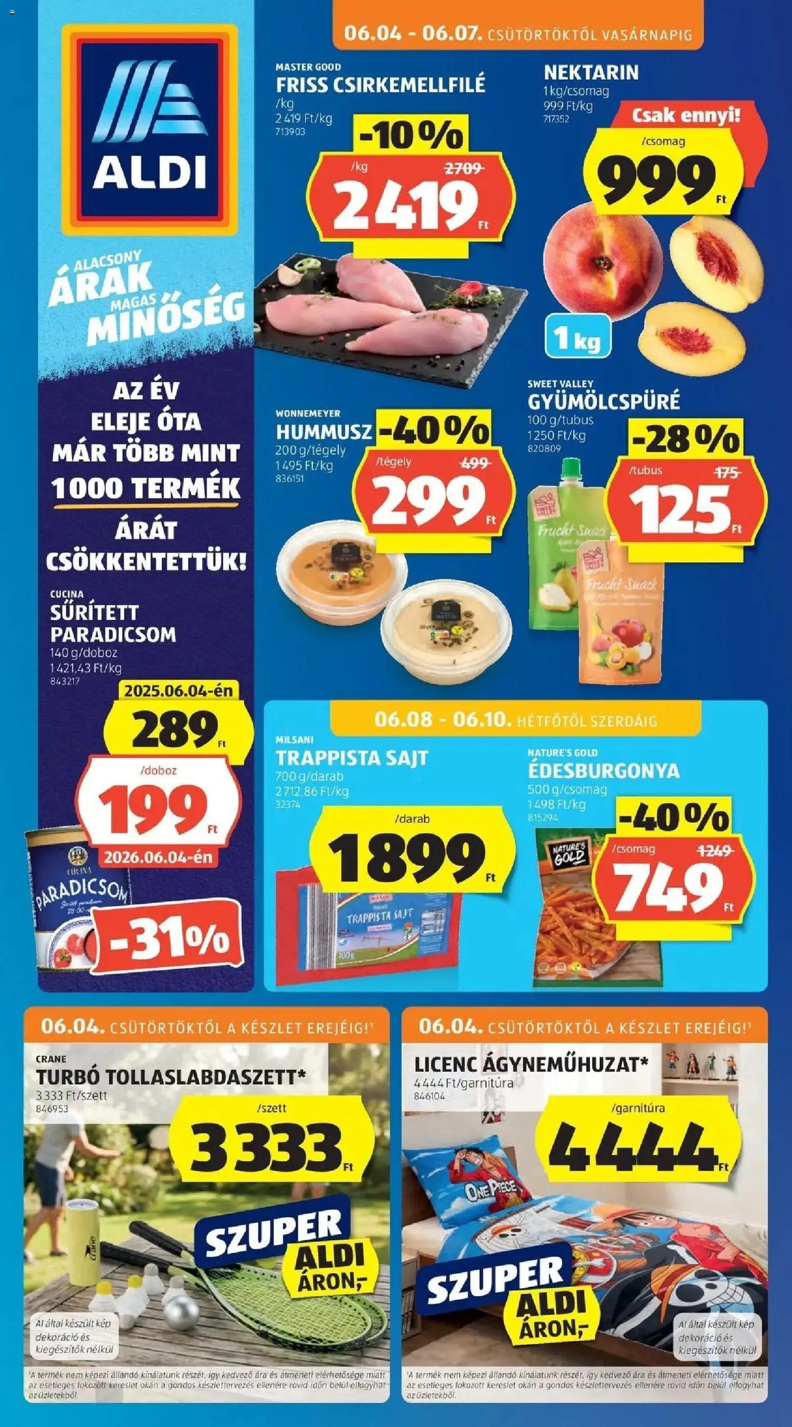 Aldi újság 2026.06.04. Aldi aktuális akciós újság