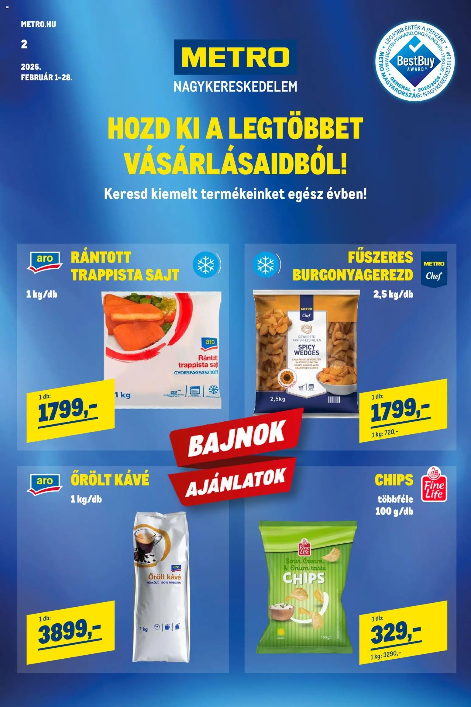 Metro újság 2026.02.01. Élelmiszer és Szezonális katalógus 2026/02 (2026-02-01 - 2026-02-28)