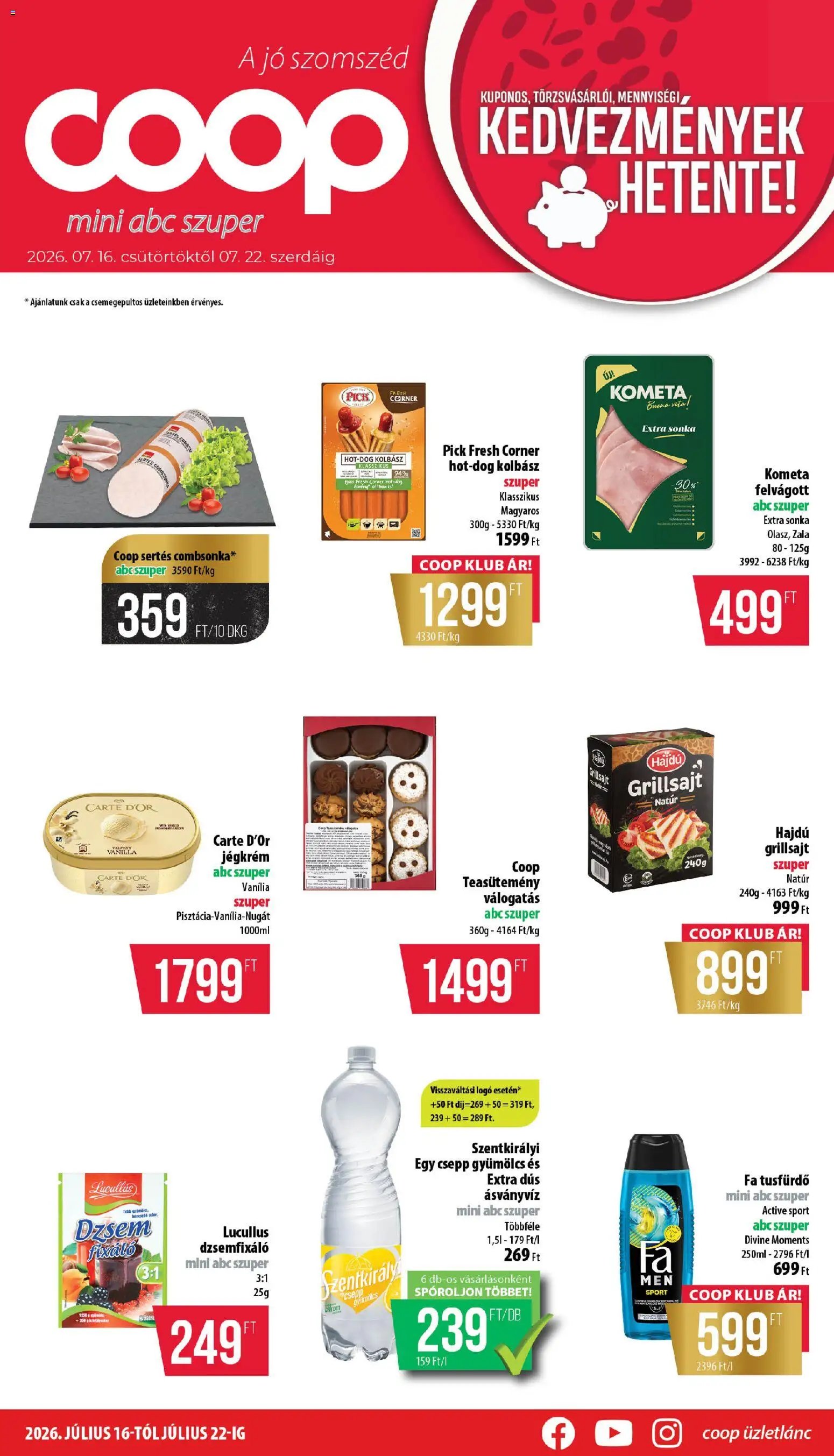 COOP újság 2026.07.16. COOP - Mini & Abc & Szuper / Nyírzem