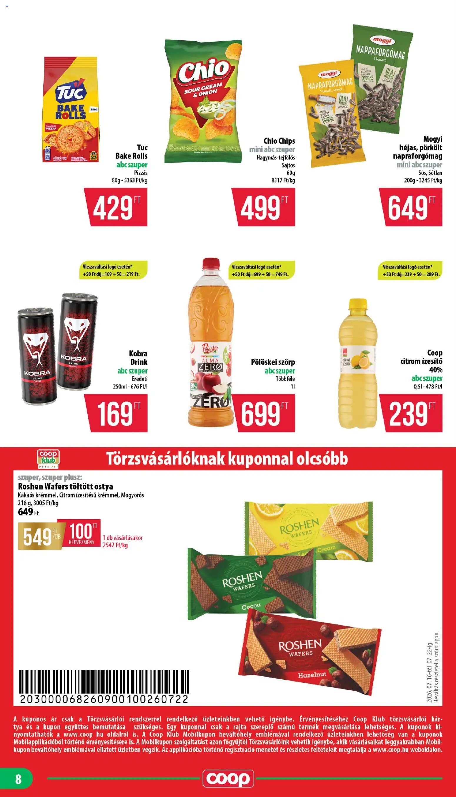 COOP újság 2026.07.16. COOP - Mini & Abc & Szuper / Nyírzem