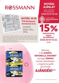 Rossmann akciós újság Budapest 2026.10.19. - lapozható formában szórólap ✳️