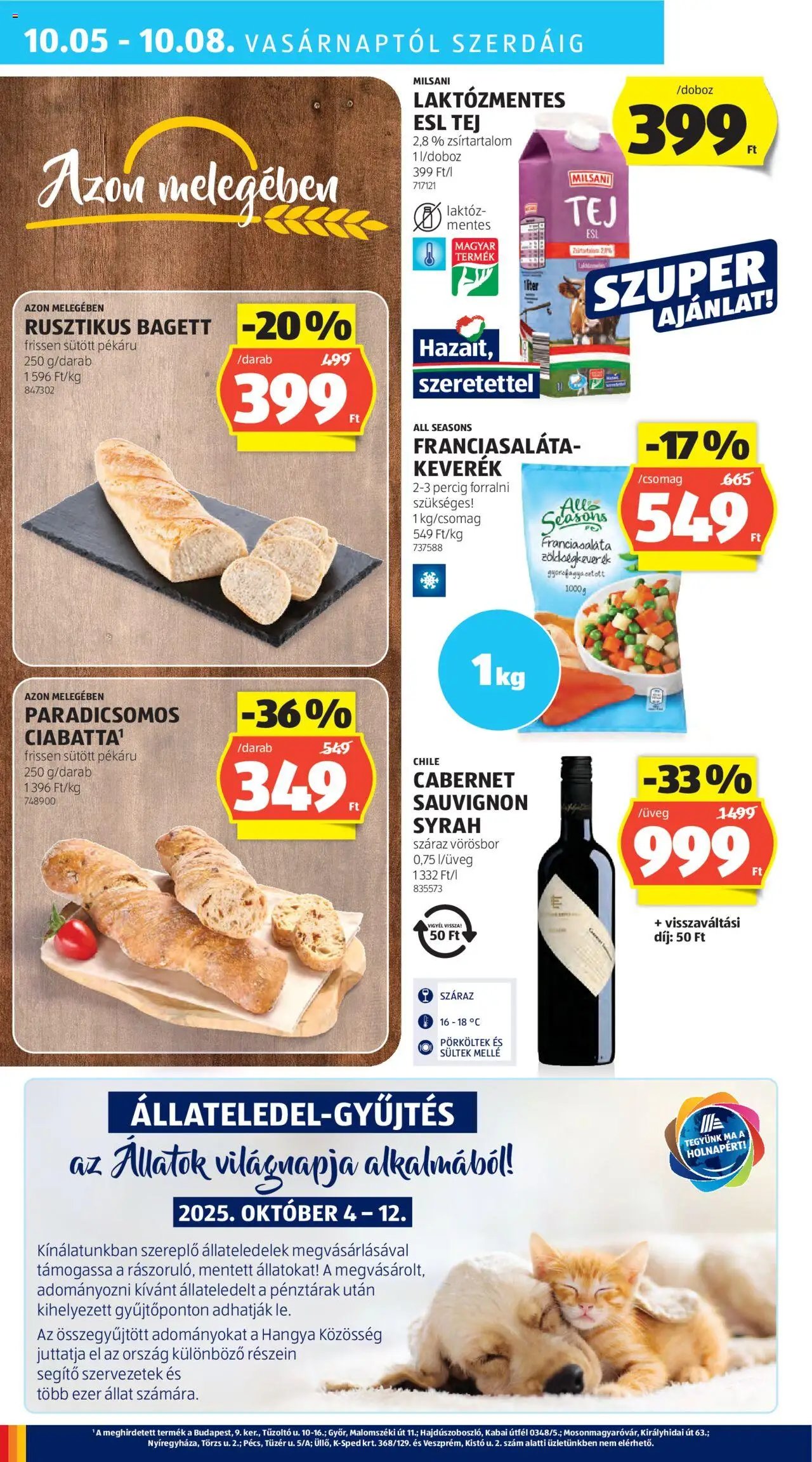 Aldi újság 2025.10.02. Akciós újság Aldi (2025-10-02 - 2025-10-08)