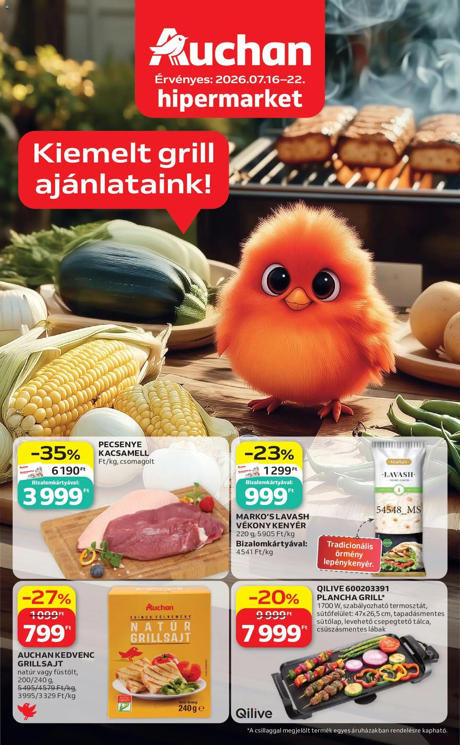 Auchan újság 2026.07.16. Auchan Grill ajánlataink