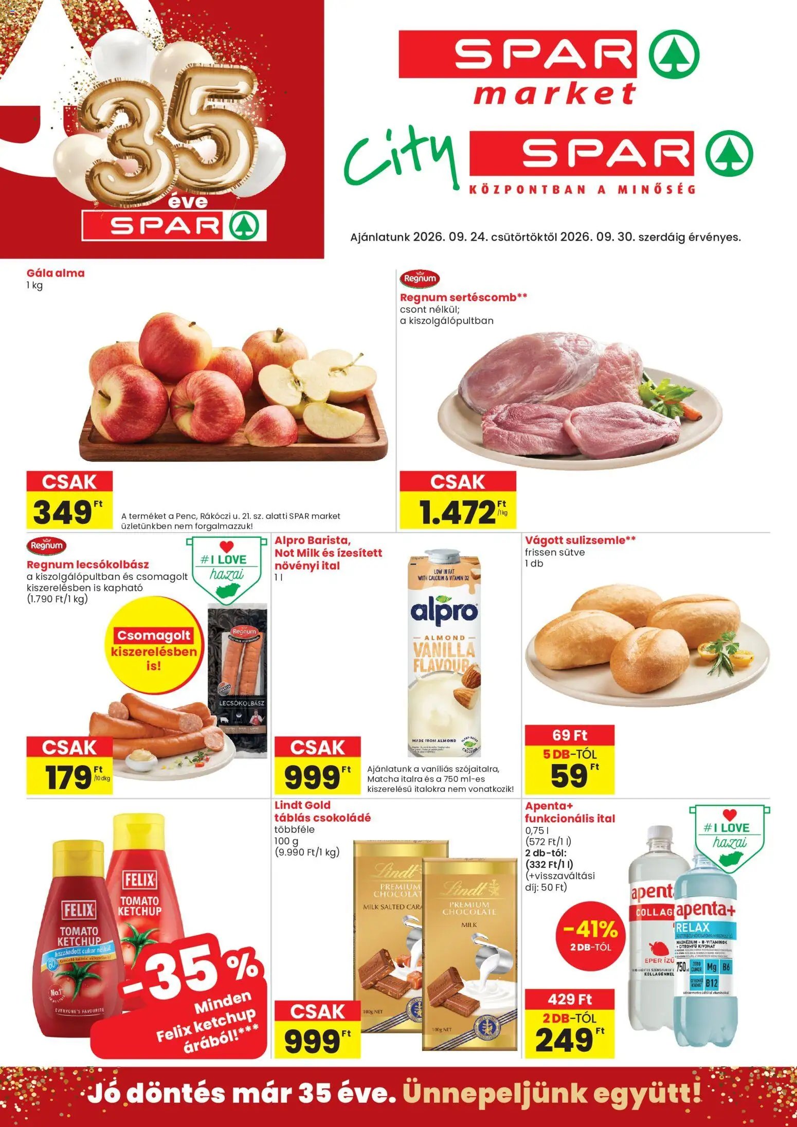 Spar Market újság 2026.09.24. Spar Market akciós újság