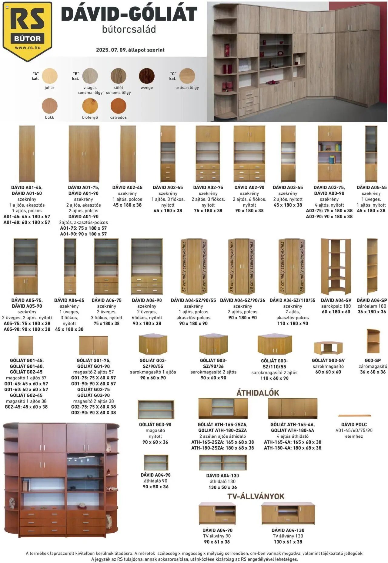 RS Bútor újság 2025.07.09. Dávid-Góliát elemjegyzék (2025-07-09)