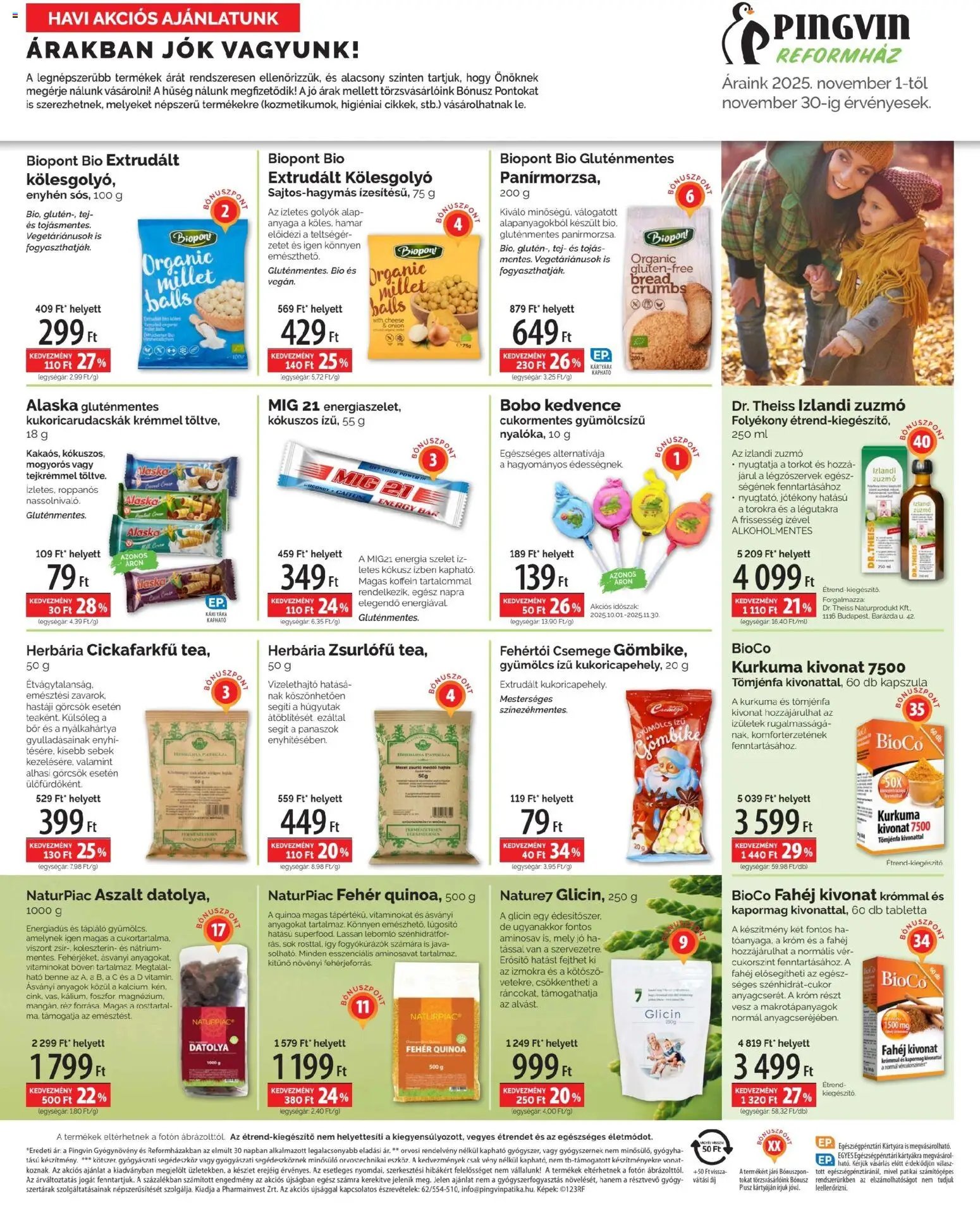 Pingvin Patika újság 2025.11.01. Pingvin Reformház Árhírek (2025-11-01 - 2025-11-30)
