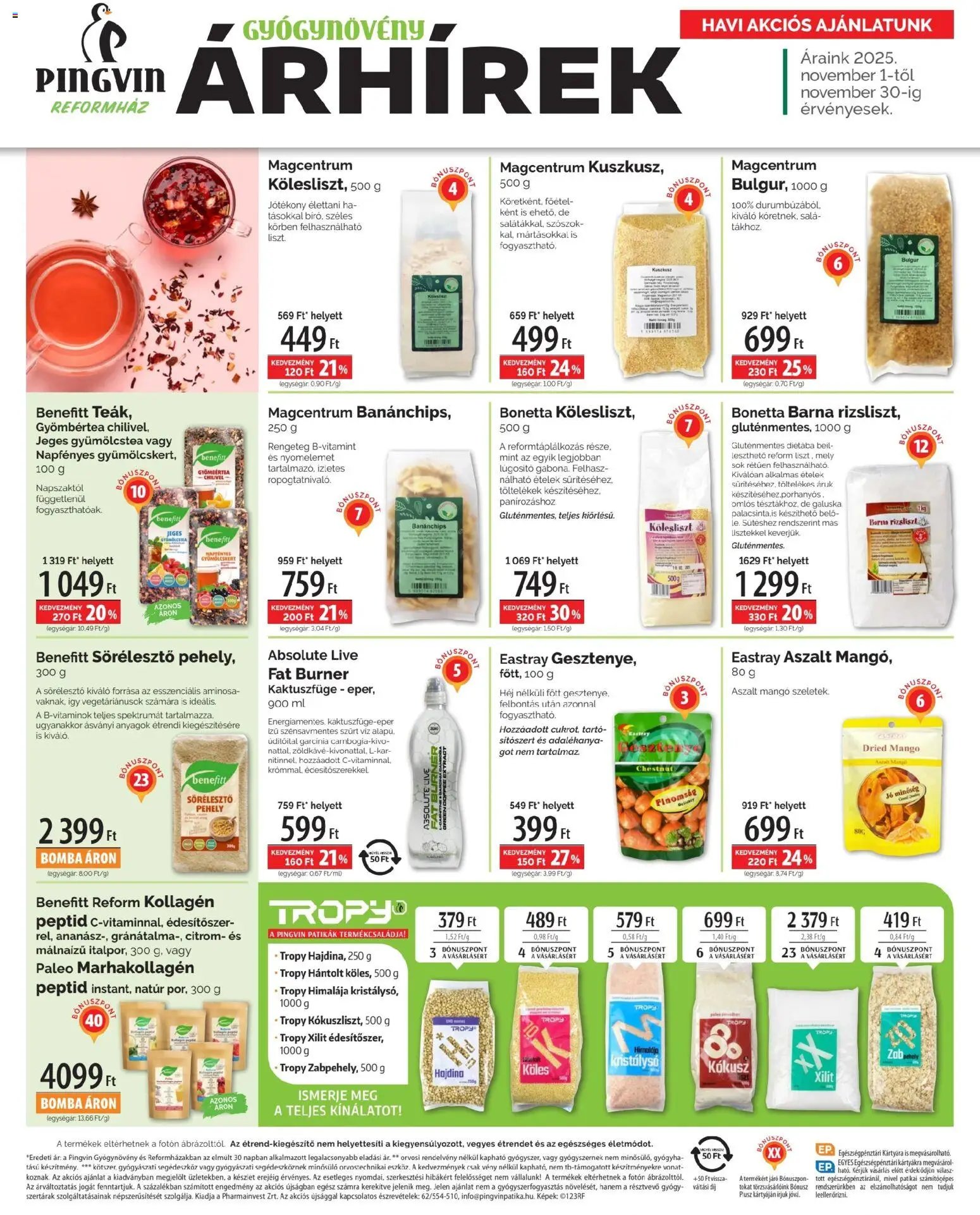 Pingvin Patika újság 2025.11.01. Pingvin Reformház Árhírek (2025-11-01 - 2025-11-30)