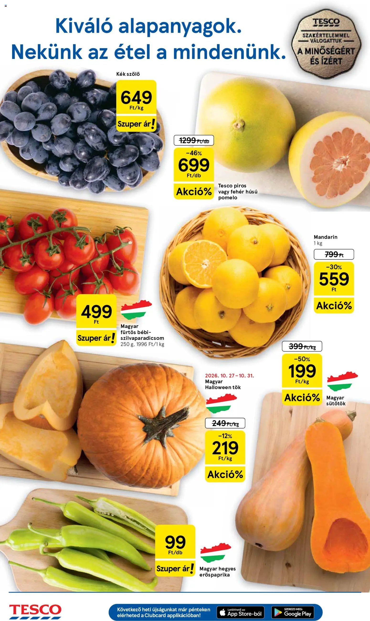 TESCO akciós újság új 2026.10.29. - szórólap online lapozható 