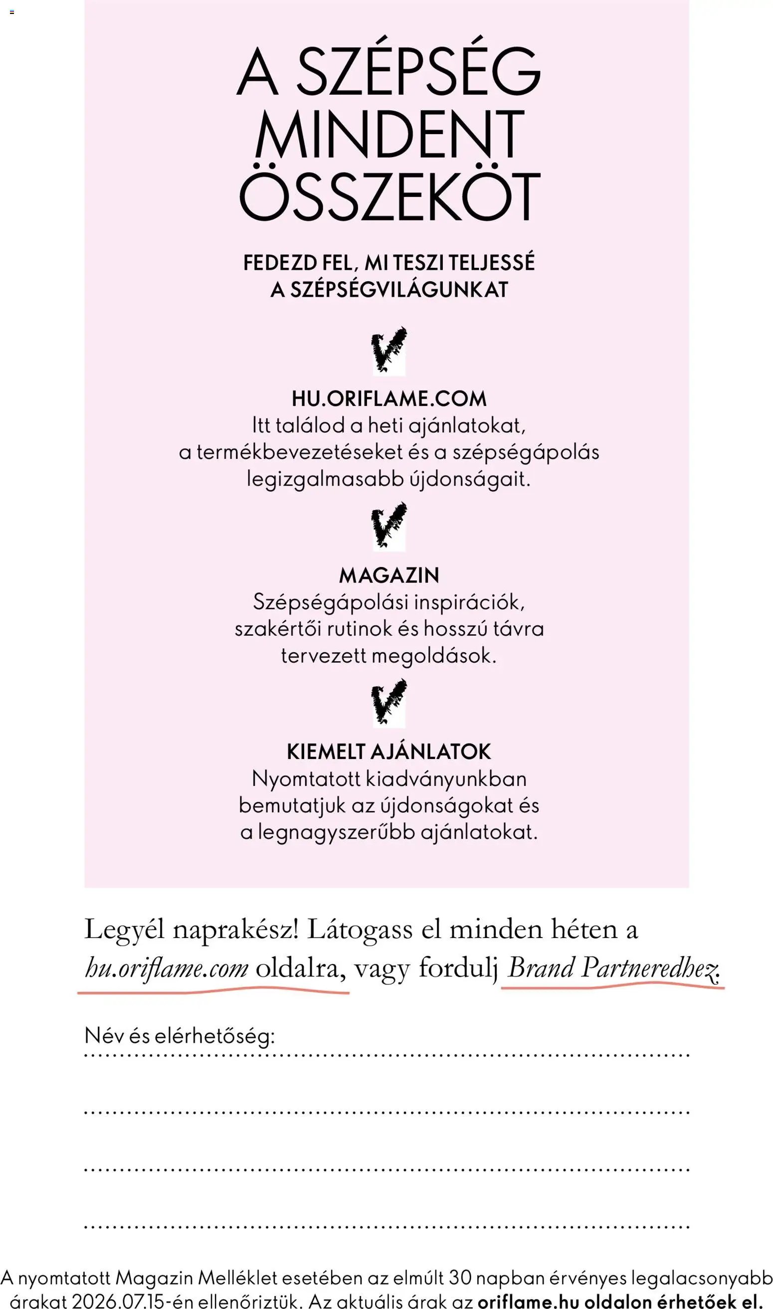 Katalógus Oriflame C14 Melléklet - online lapozható