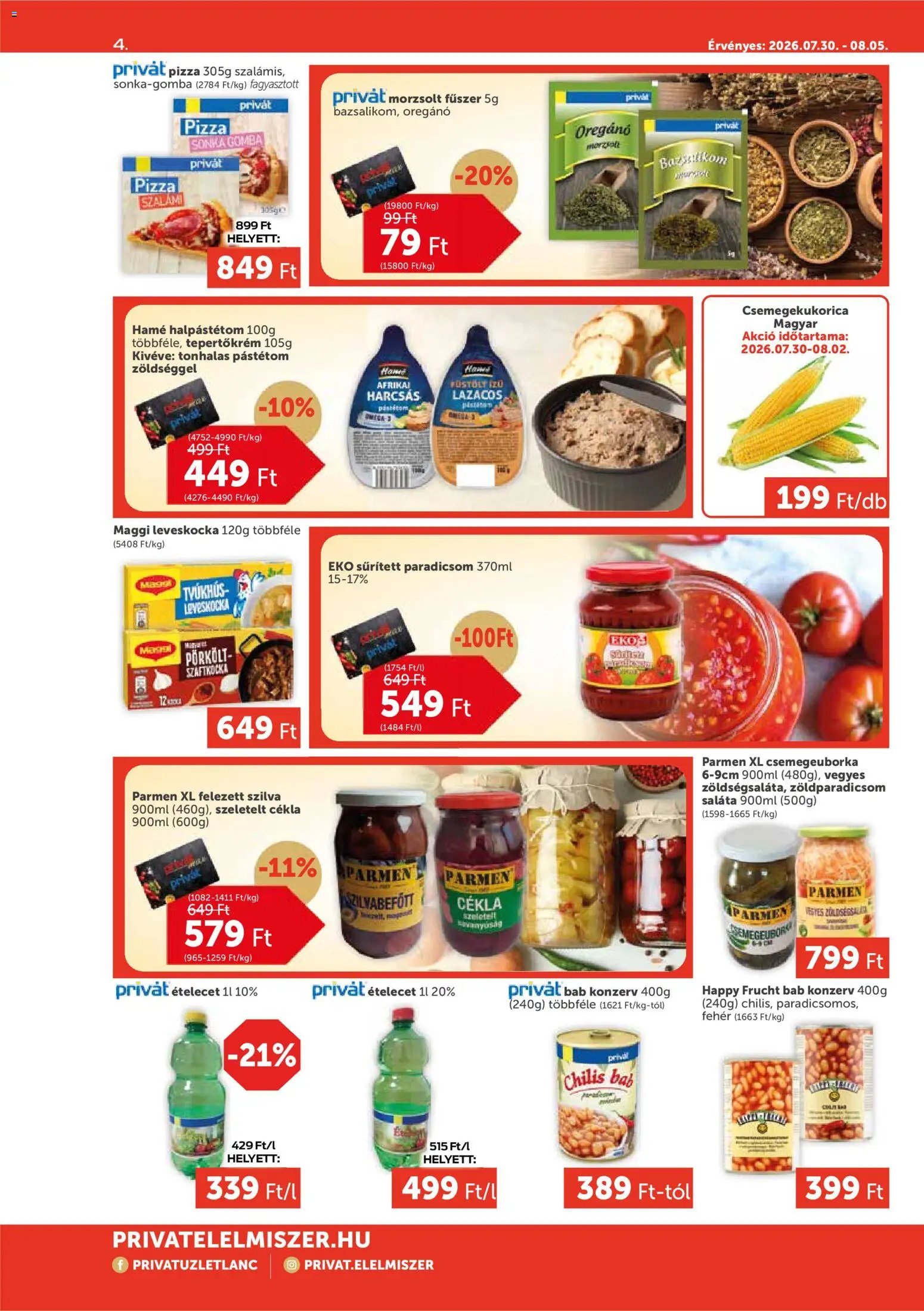 PRIVÁT újság 2026.07.30. PRIVÁT Aktuális szórólap MAX