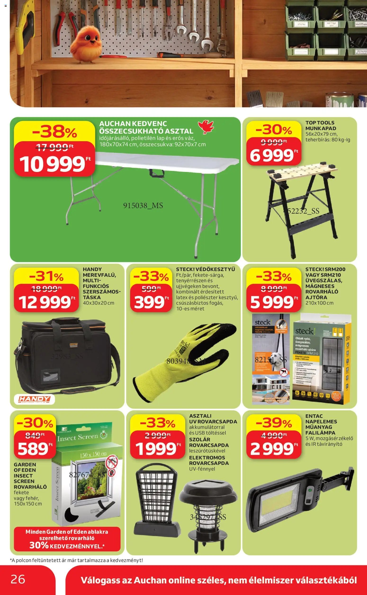 Auchan újság 2026.04.16. Auchan Kertészet és Szabadidő (2026-04-16 - 2026-05-14)