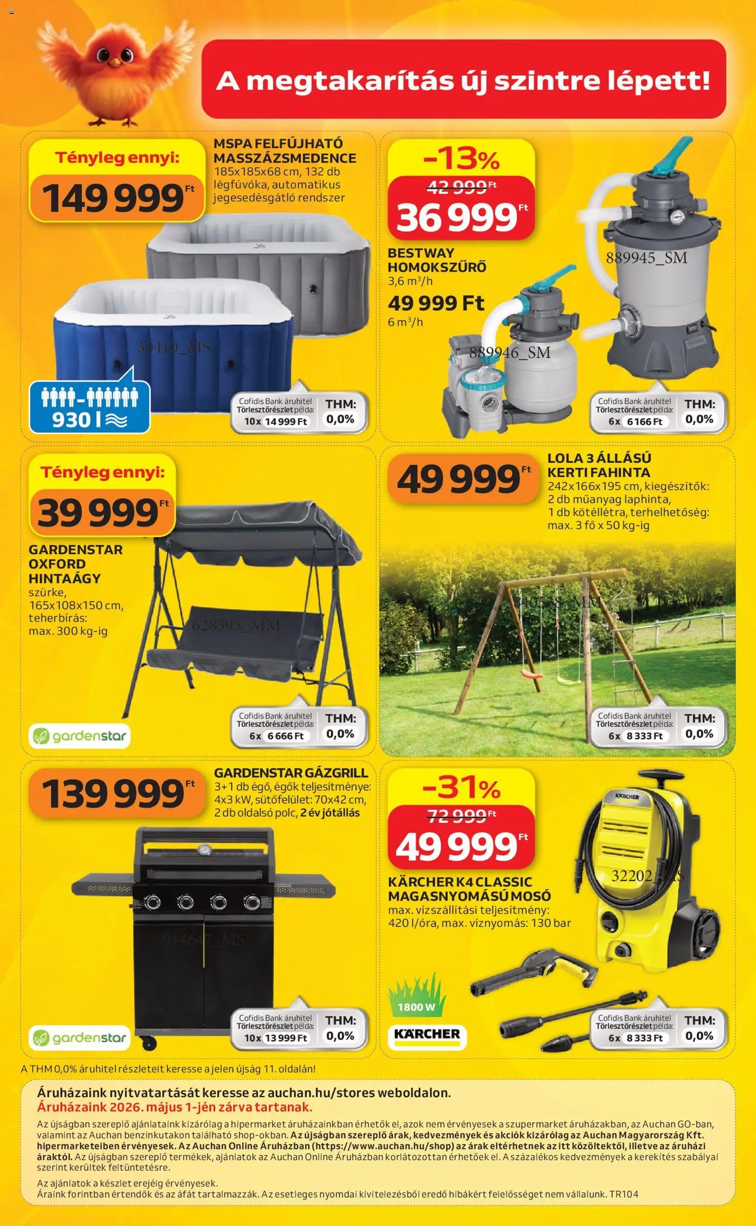 Auchan újság 2026.04.16. Auchan Kertészet és Szabadidő (2026-04-16 - 2026-05-14)