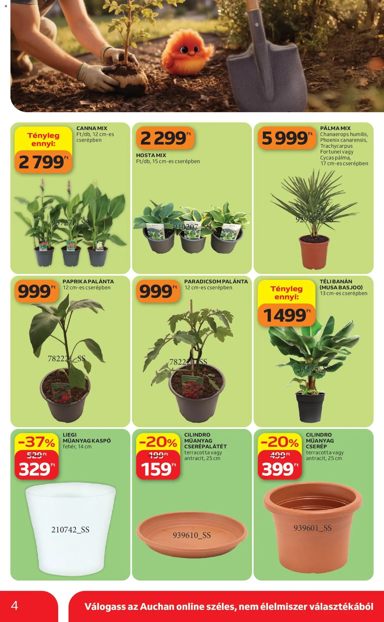 Auchan újság 2026.04.16. Auchan Kertészet és Szabadidő (2026-04-16 - 2026-05-14)