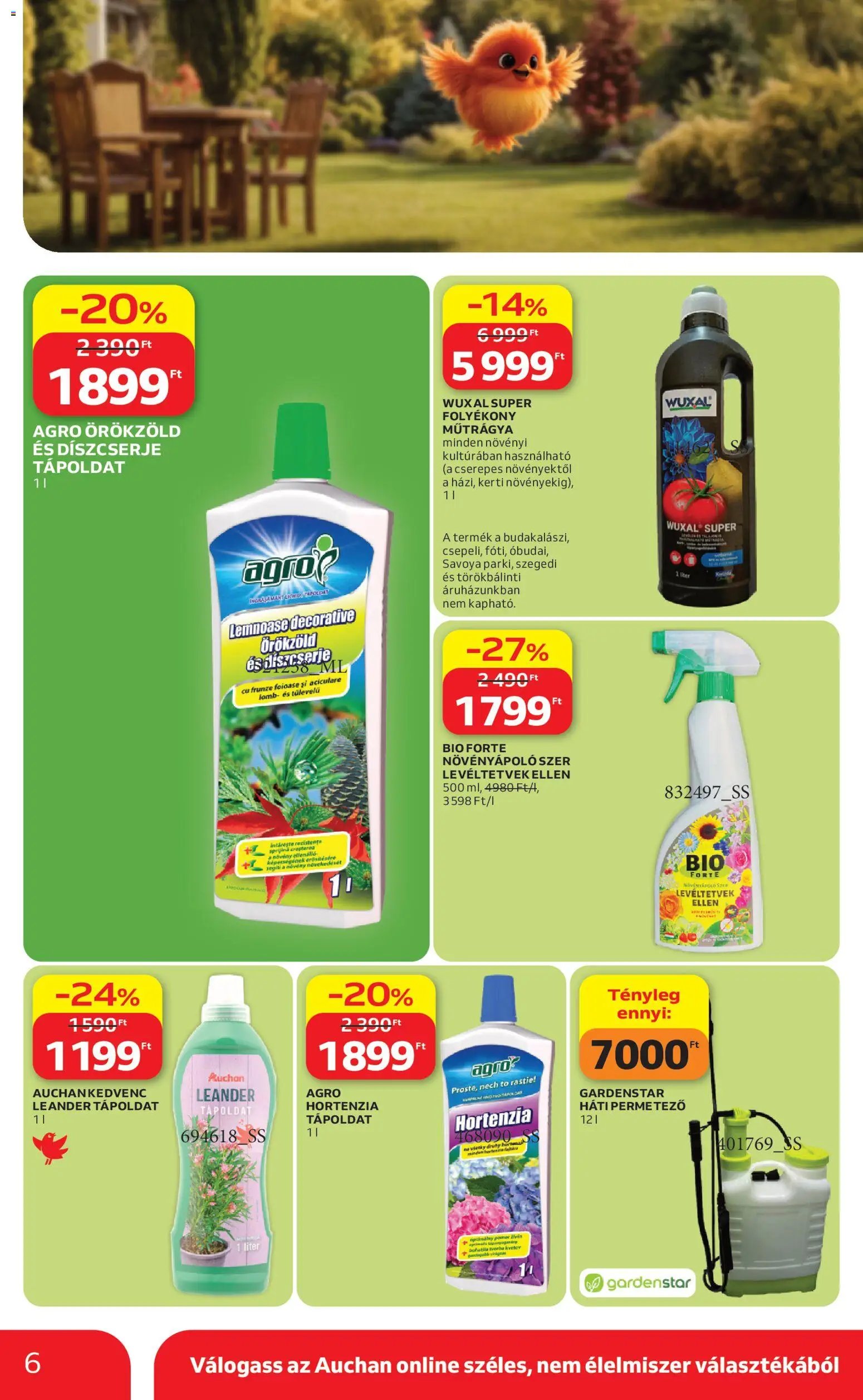 Auchan újság 2026.04.16. Auchan Kertészet és Szabadidő (2026-04-16 - 2026-05-14)
