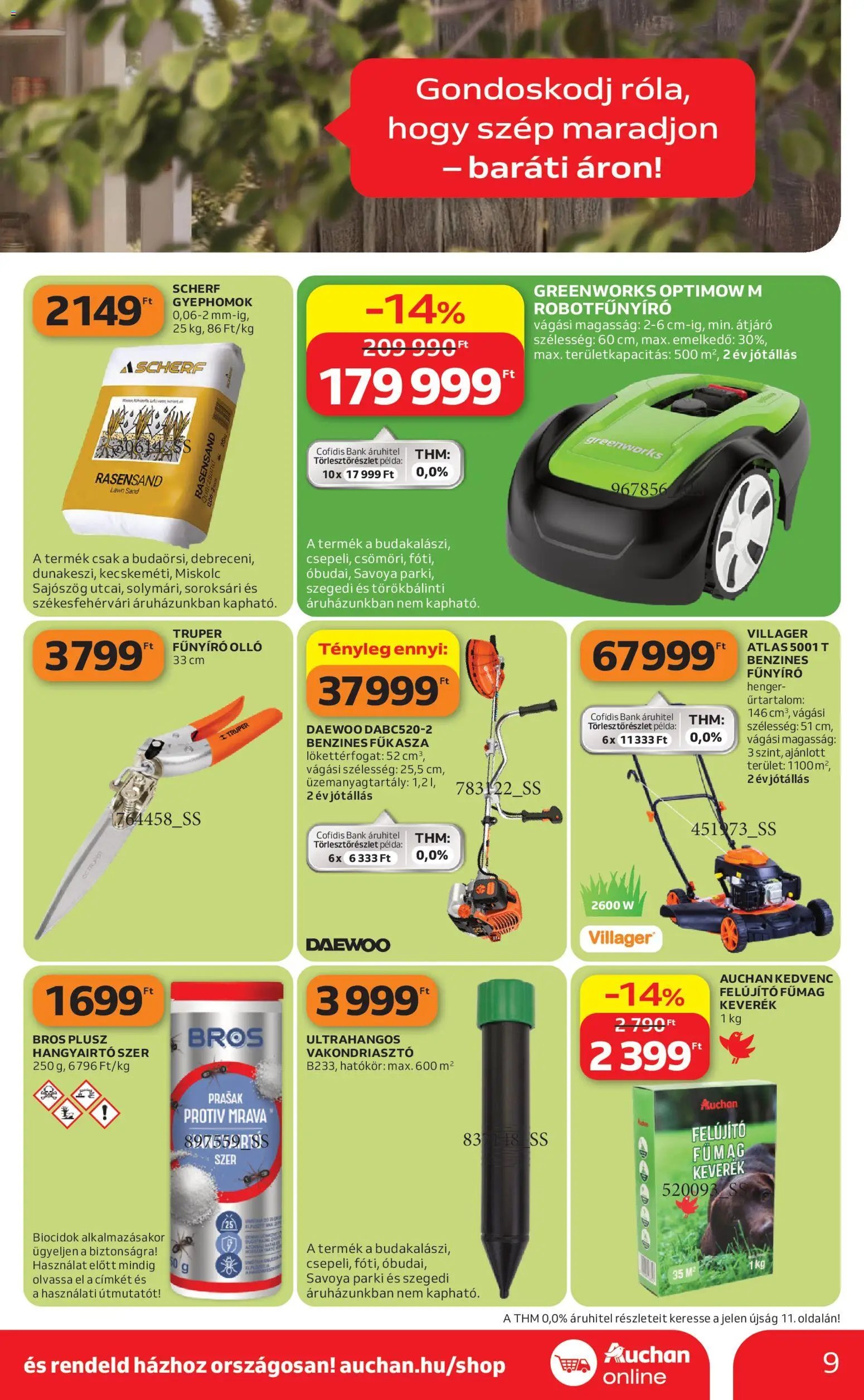 Auchan újság 2026.04.16. Auchan Kertészet és Szabadidő (2026-04-16 - 2026-05-14)