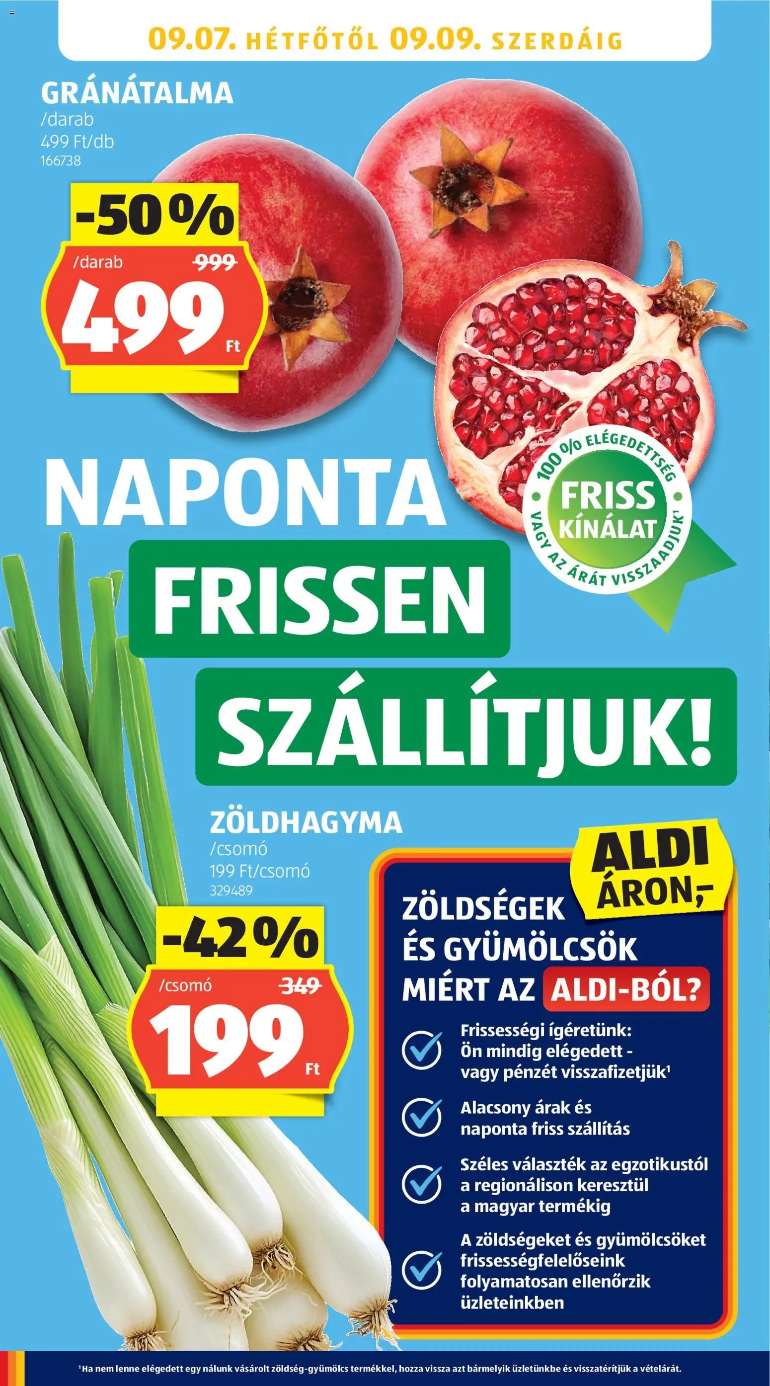 Aldi újság 2026.09.03. Aldi akciós újság