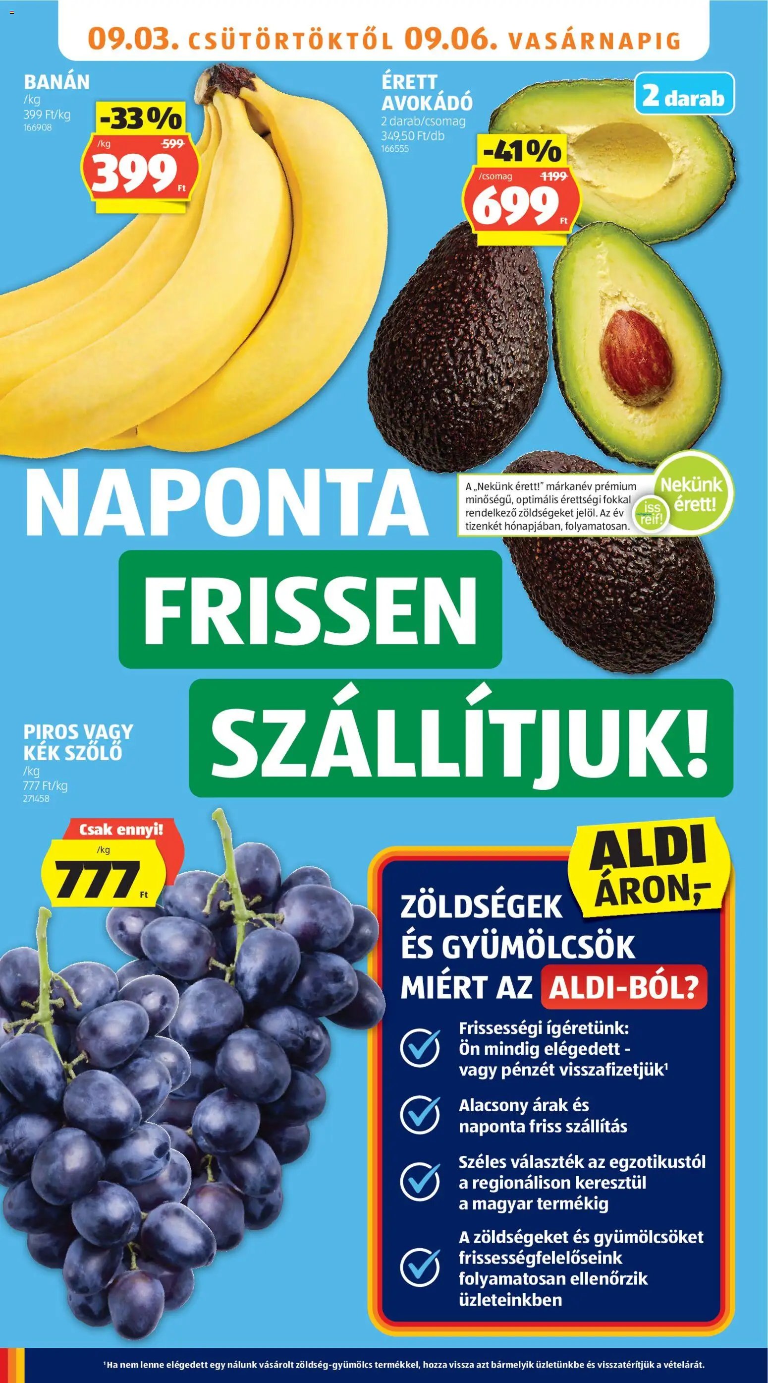 Aldi újság 2026.09.03. Aldi akciós újság