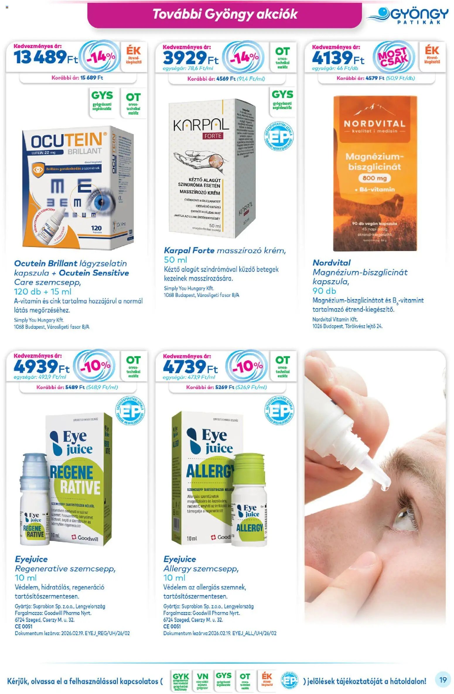 Gyöngy Patikák újság 2026.04.01. Gyöngy Patikák akciós újság (2026-04-01 - 2026-04-30)