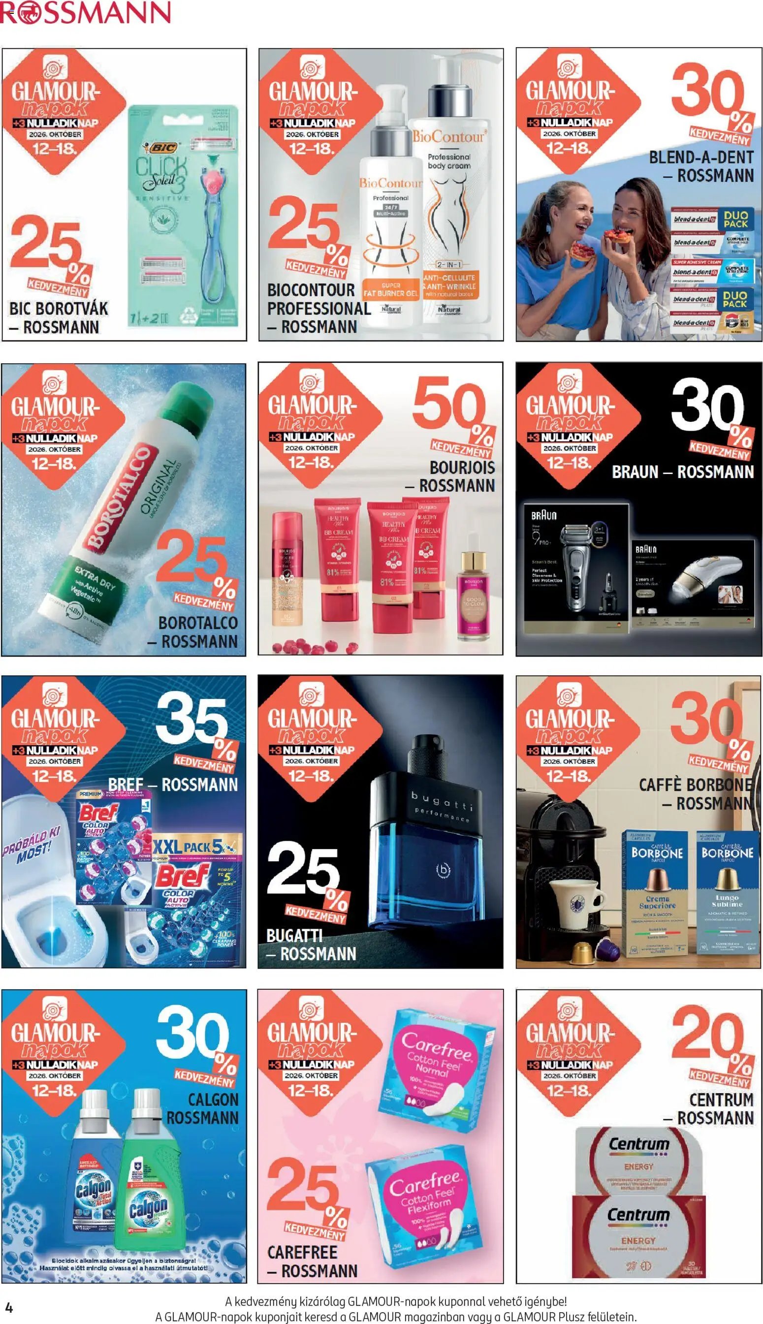 Rossmann akciós újság Glamour-napok 2026.10.12. - lapozható formában szórólap ✳️