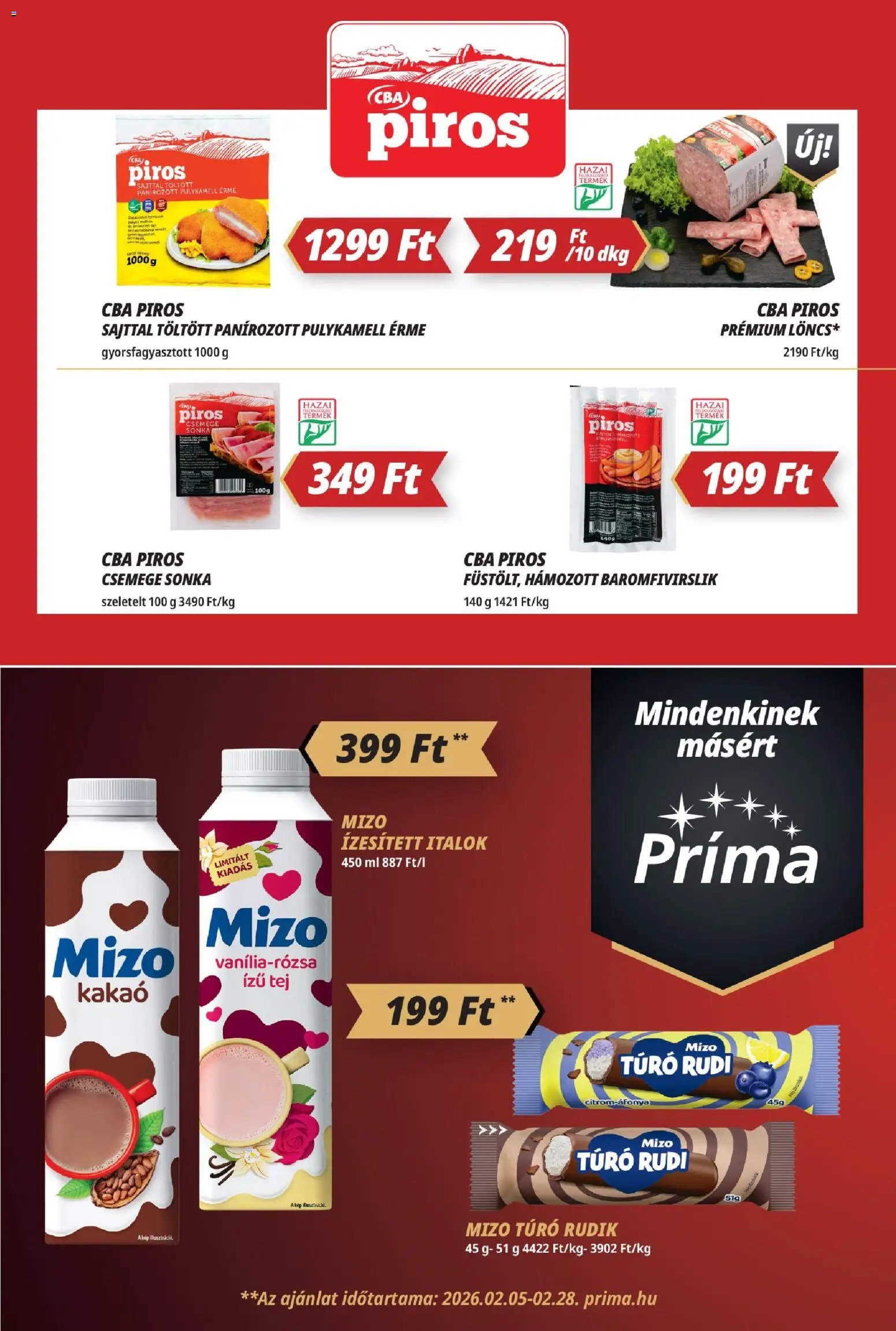 CBA Príma újság 2026.02.12. Akciós újság CBA Príma (2026-02-12 - 2026-02-18)