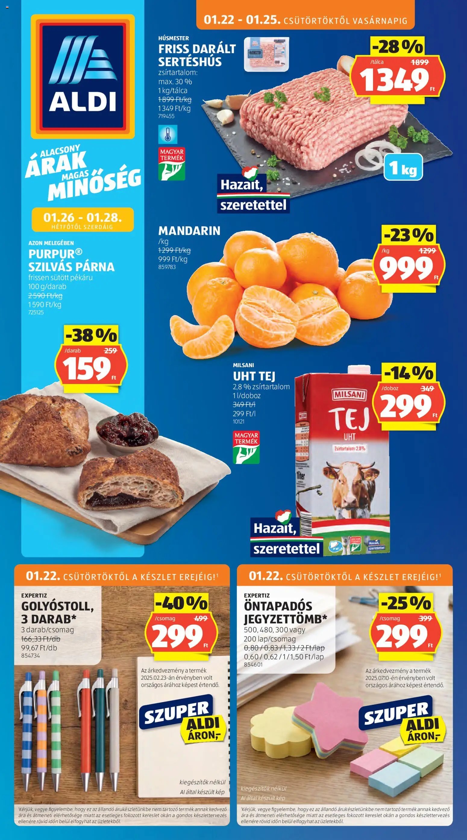 Aldi újság 2026.01.22. Akciós újság Aldi (2026-01-22 - 2026-01-28)