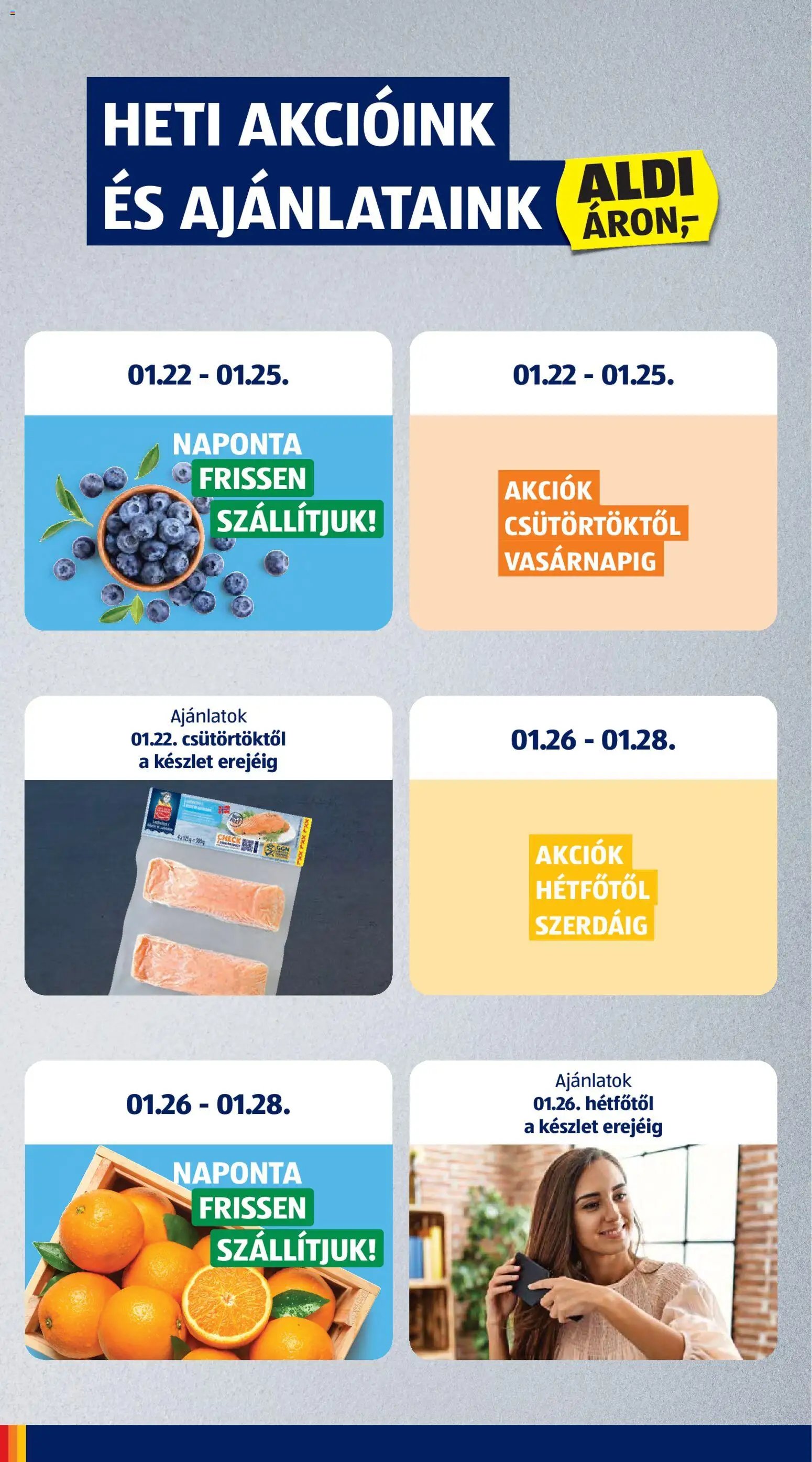 Aldi újság 2026.01.22. Akciós újság Aldi (2026-01-22 - 2026-01-28)