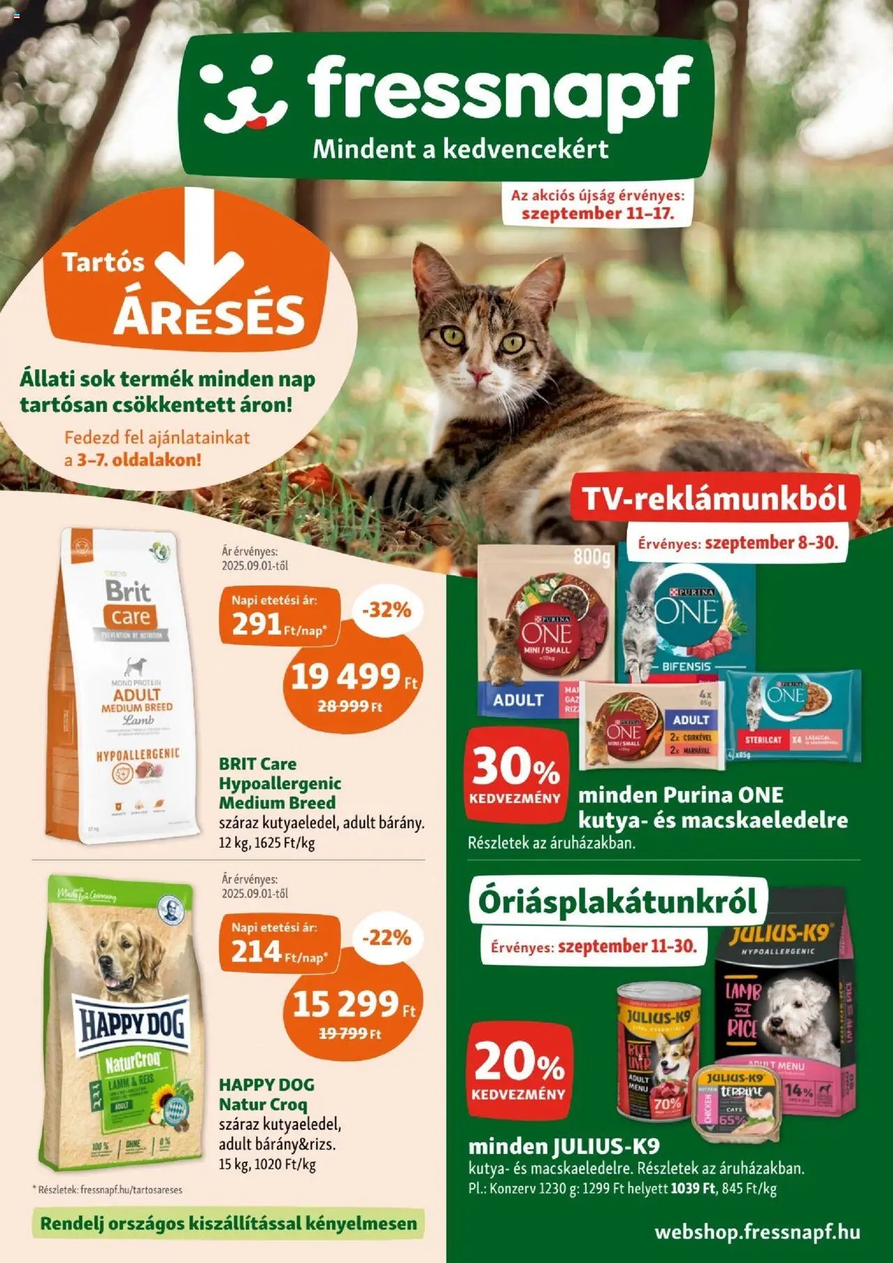 Fressnapf újság 2025.09.11. Akciós újság Fressnapf (2025-09-11 - 2025-09-17)