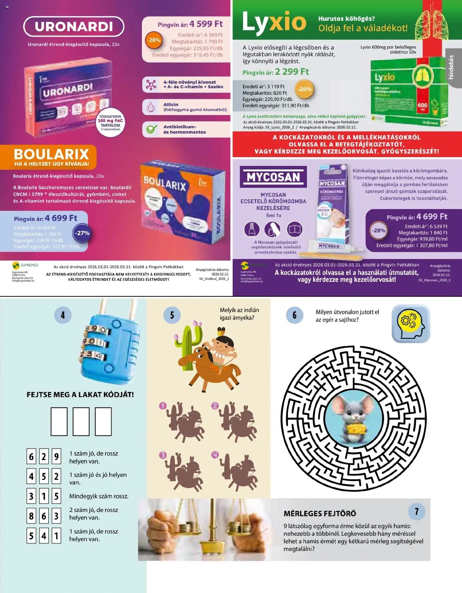 Pingvin Patika újság 2026.03.01. Pingvin Patika Magazin (2026-03-01 - 2026-03-31)