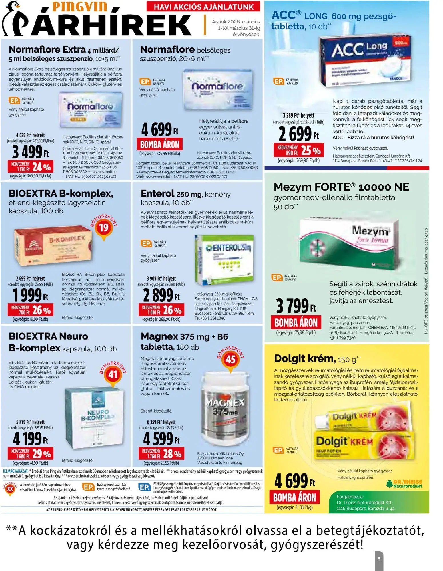 Pingvin Patika újság 2026.03.01. Pingvin Patika Magazin (2026-03-01 - 2026-03-31)