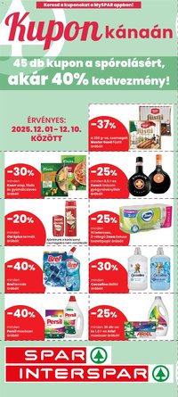 Spar újság 2025.12.01. Kupon Kánaán kuponfüzet (2025-12-01 - 2025-12-10)