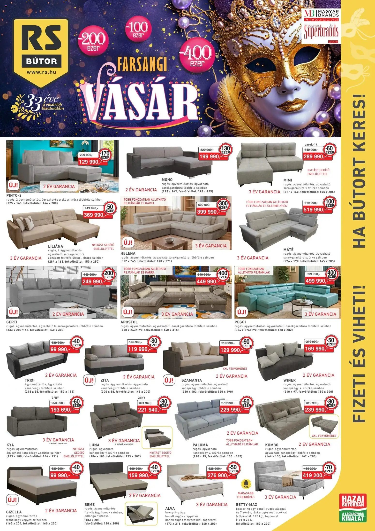 RS Bútor újság 2026.01.30. Akciós újság RS Bútor (2026-01-30 - 2026-02-26)