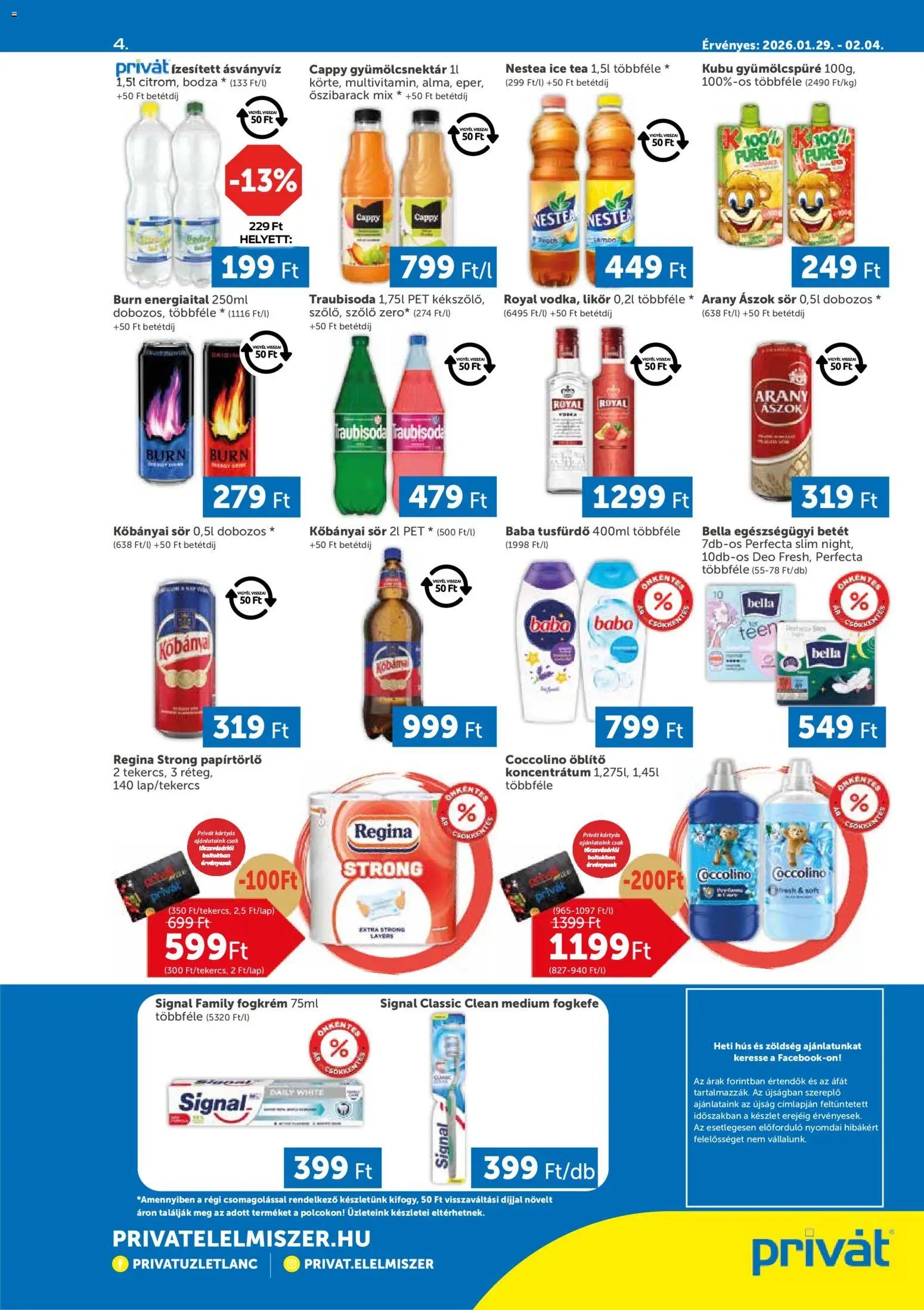 PRIVÁT újság 2026.01.29. Akciós újság PRIVÁT (2026-01-29 - 2026-02-04)