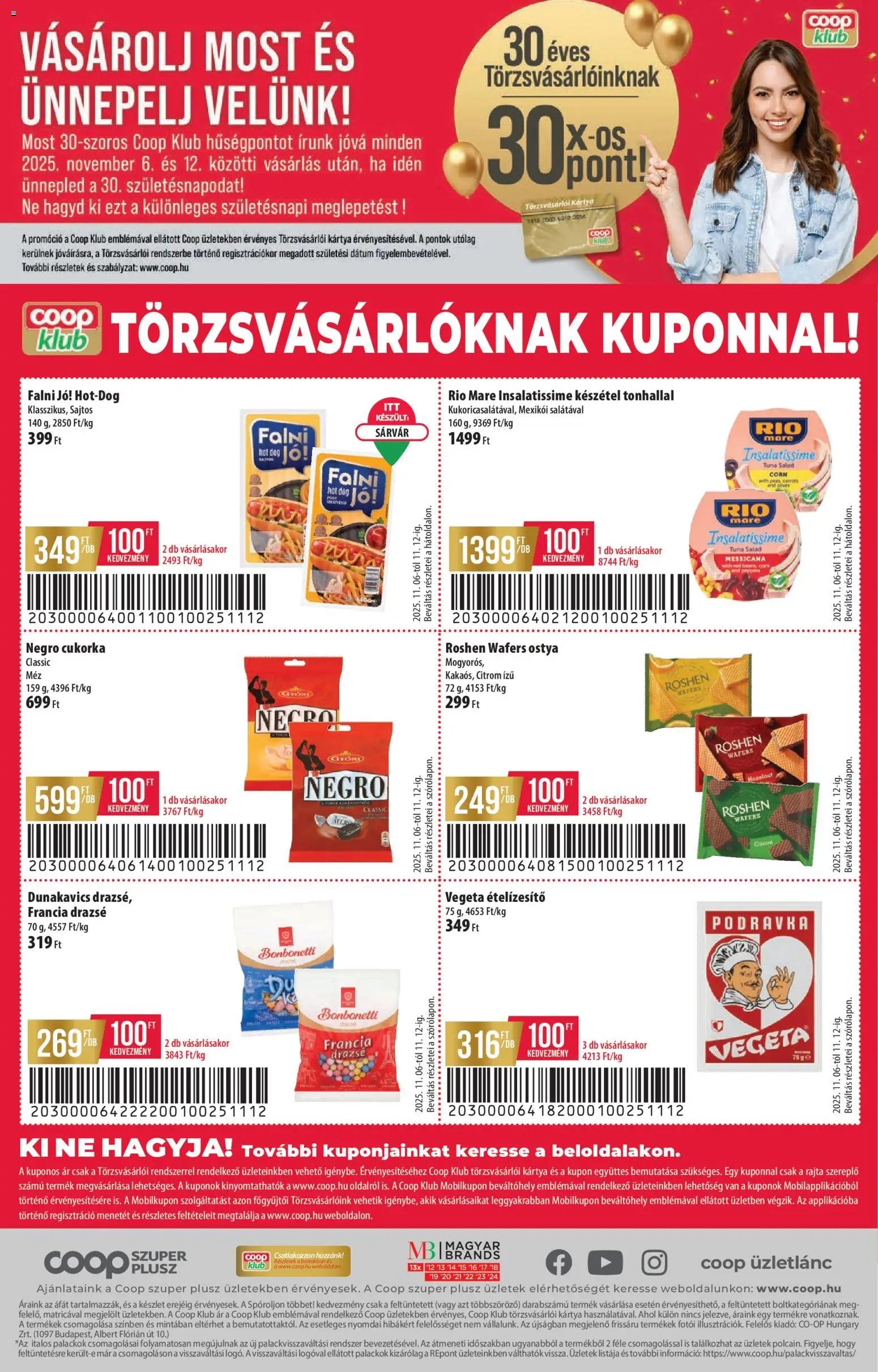 COOP újság 2025.11.06. Alföld Pro-Coop Zrt. - Szuper Plus (2025-11-06 - 2025-11-12)