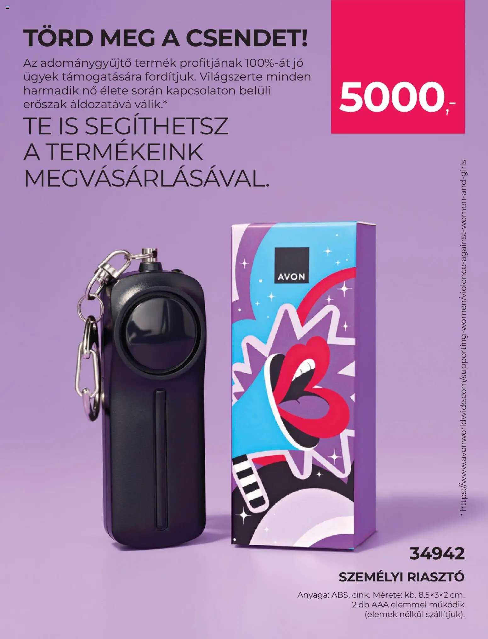 Avon újság 2025.11.01. Katalógus AVON - Adománygyűjtő katalógus (2025-11-01 - 2025-11-30)