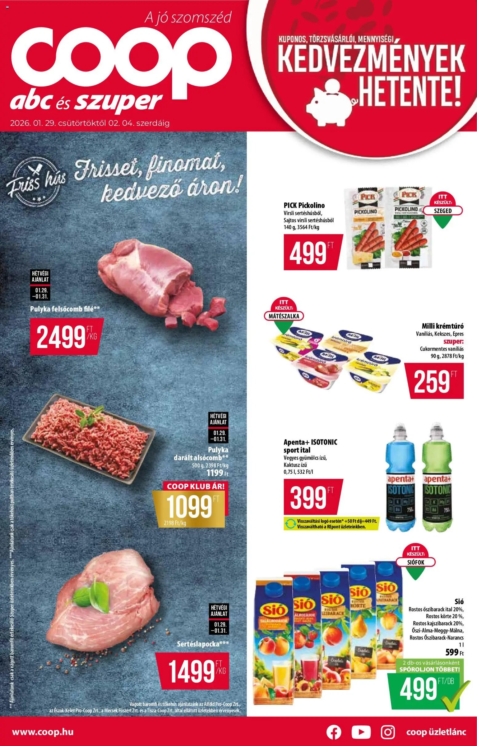 COOP újság 2026.01.29. Akciós újság COOP (2026-01-29 - 2026-02-04)