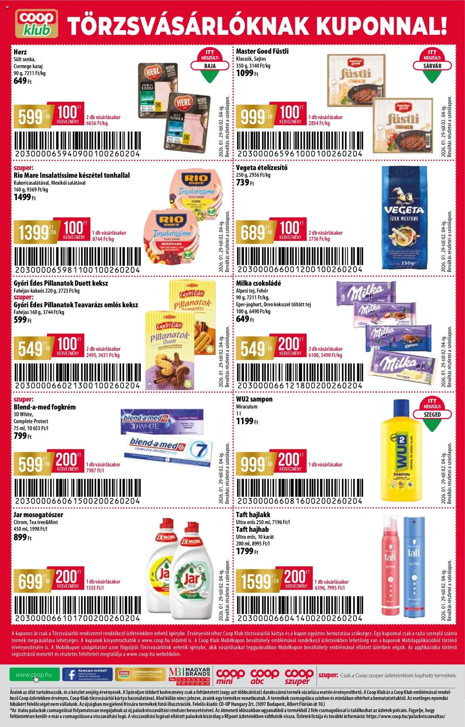 COOP újság 2026.01.29. Akciós újság COOP (2026-01-29 - 2026-02-04)