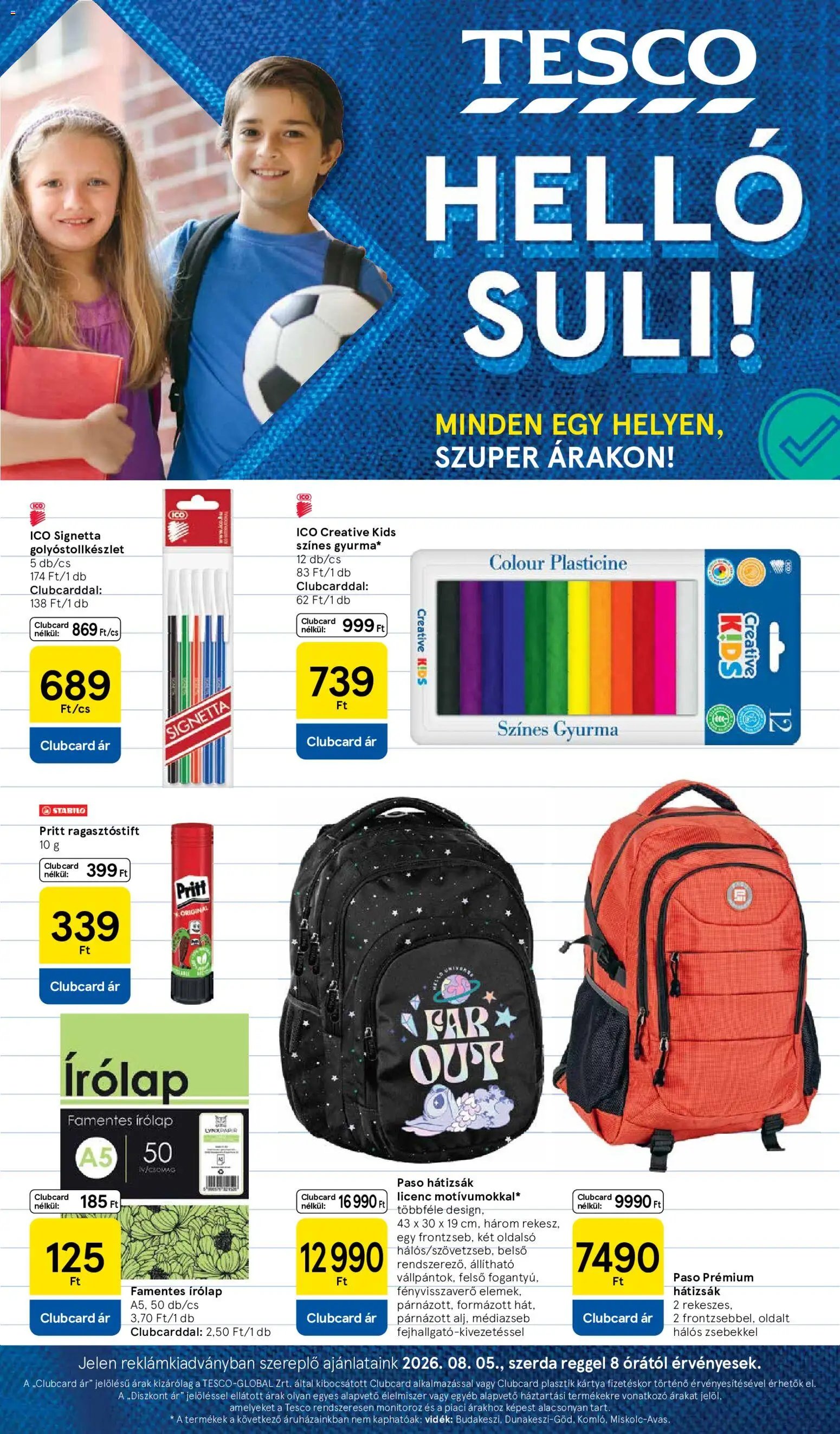 Tesco újság 2026.08.05. Tesco katalógus