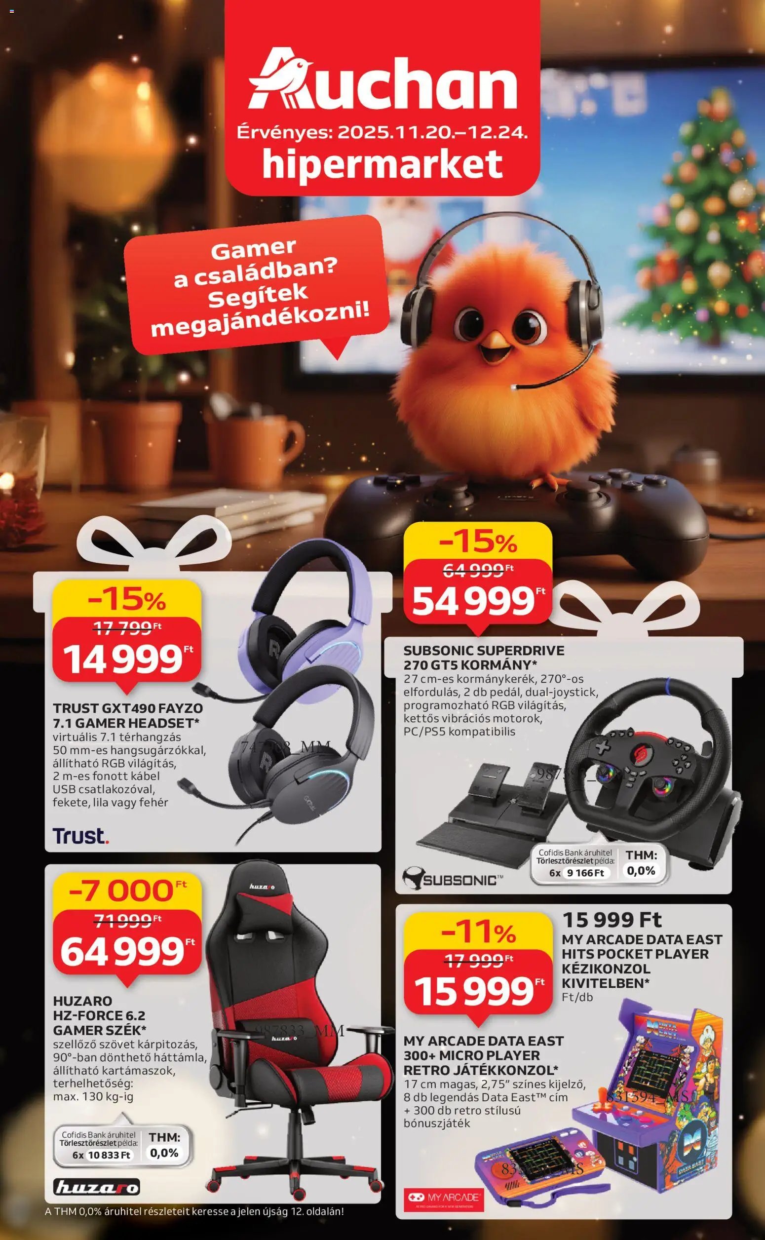 Auchan újság 2025.11.20. Hipermarket gamer ajánlataink (2025-11-20 - 2025-12-24)