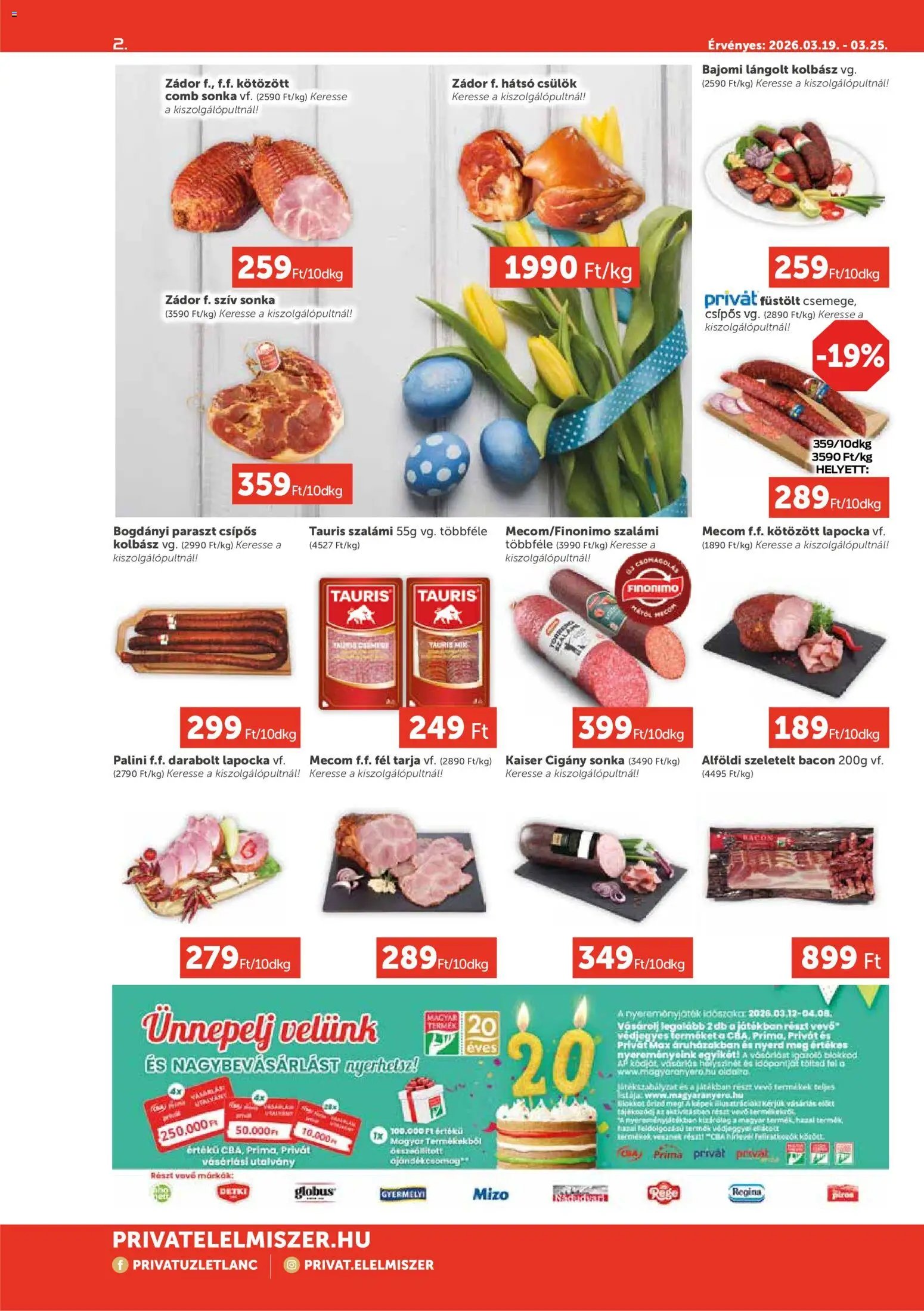 PRIVÁT újság 2026.03.19. PRIVÁT Aktuális szórólap MAX (2026-03-19 - 2026-03-25)